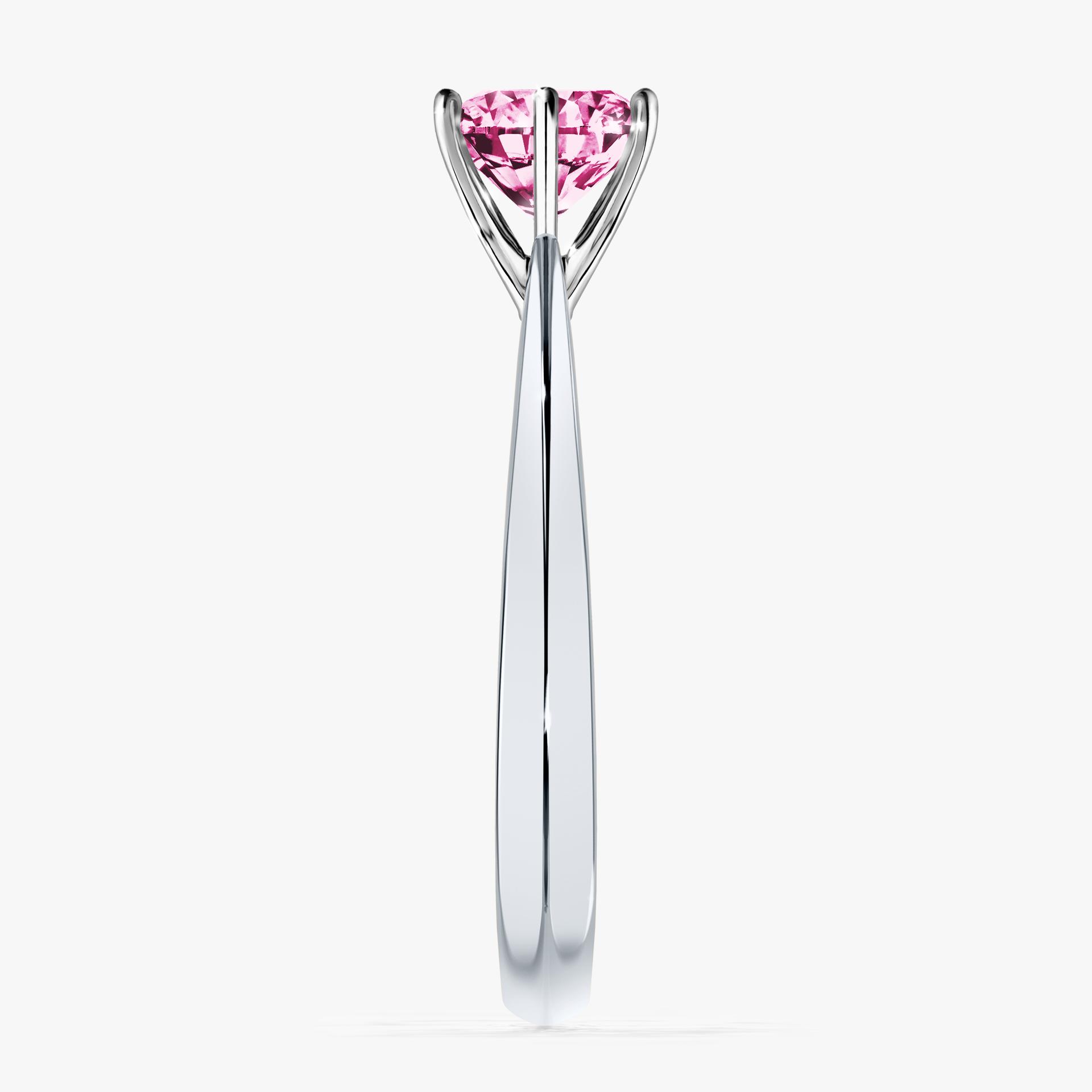 Pierscionek zareczynowy z diamentem rozowym 100 CT z bialego zlota my love 03