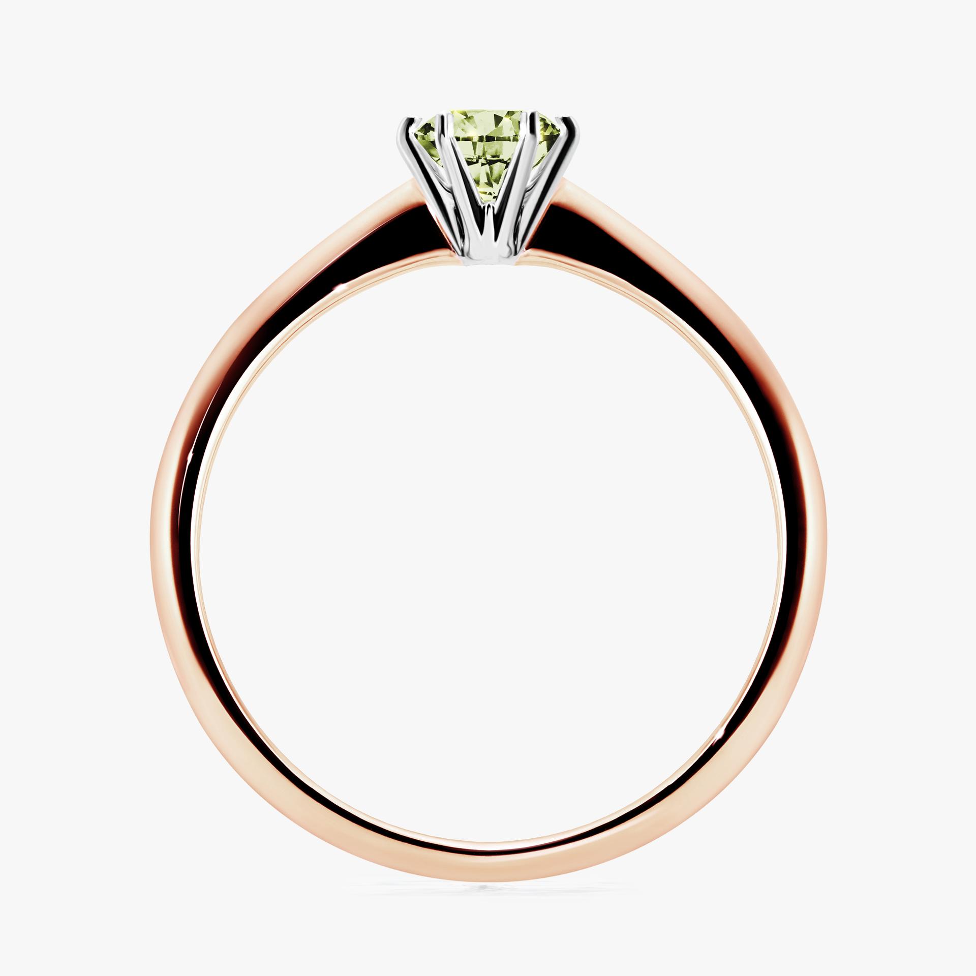 Pierscionek zareczynowy z diamentem zielony_jasny 030 CT z rozowego zlota my love 02