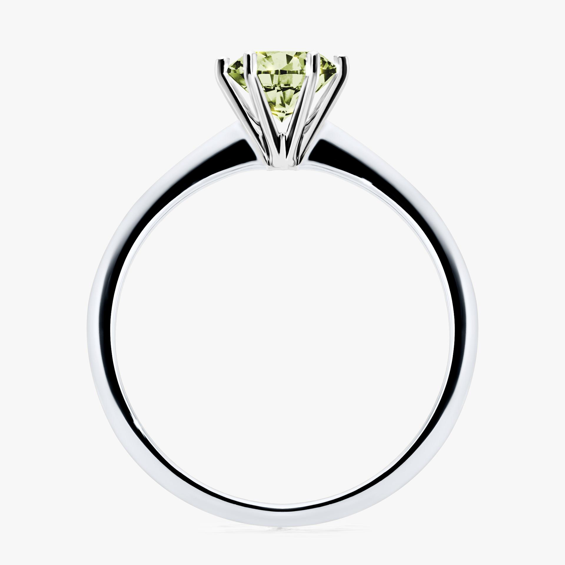 Pierscionek zareczynowy z diamentem zielony_jasny 080 CT z bialego zlota my love 02