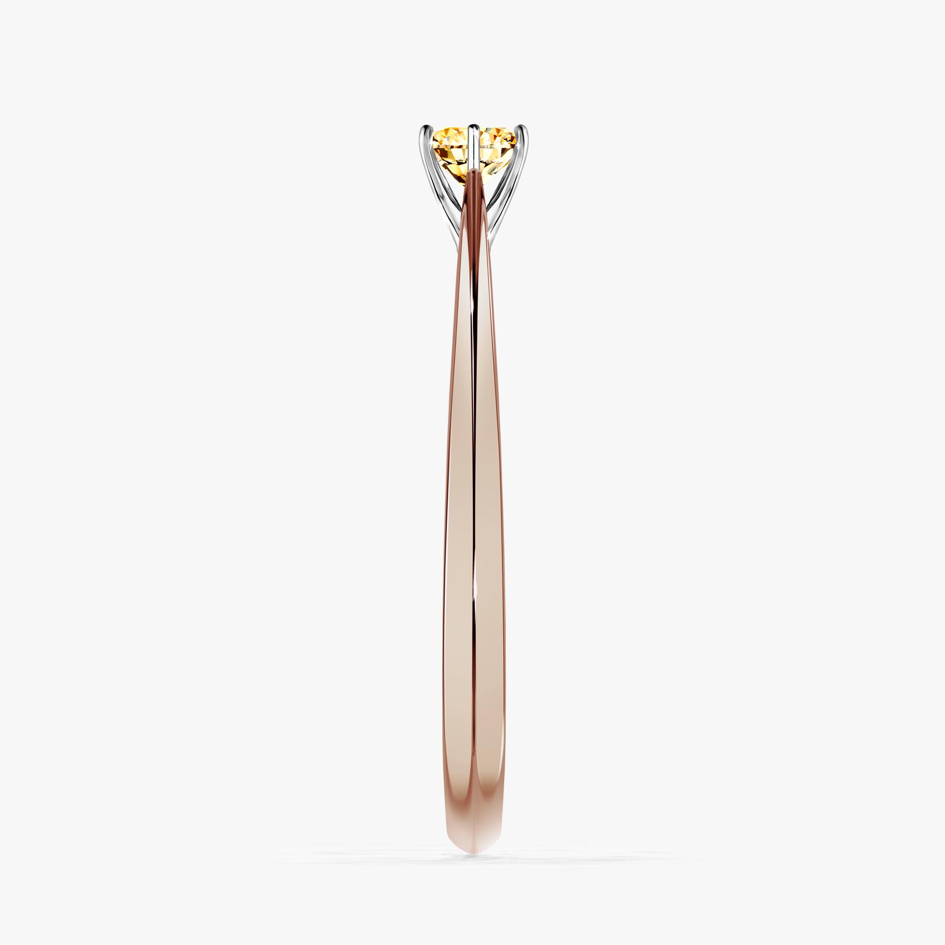 Pierscionek zareczynowy z diamentem zolty 017 CT z rozowego zlota my love 03