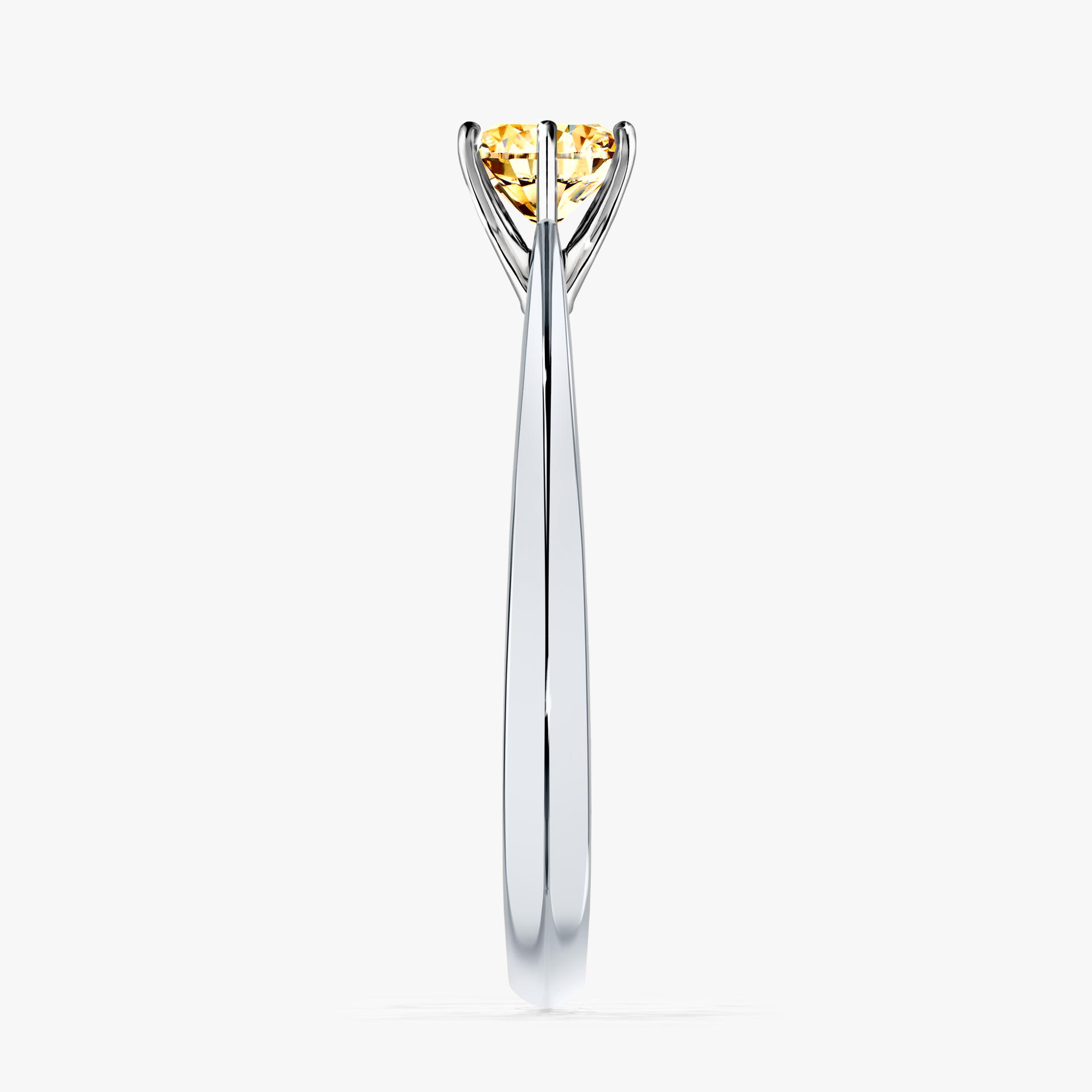 Pierscionek zareczynowy z diamentem zolty 050 CT z bialego zlota my love 03