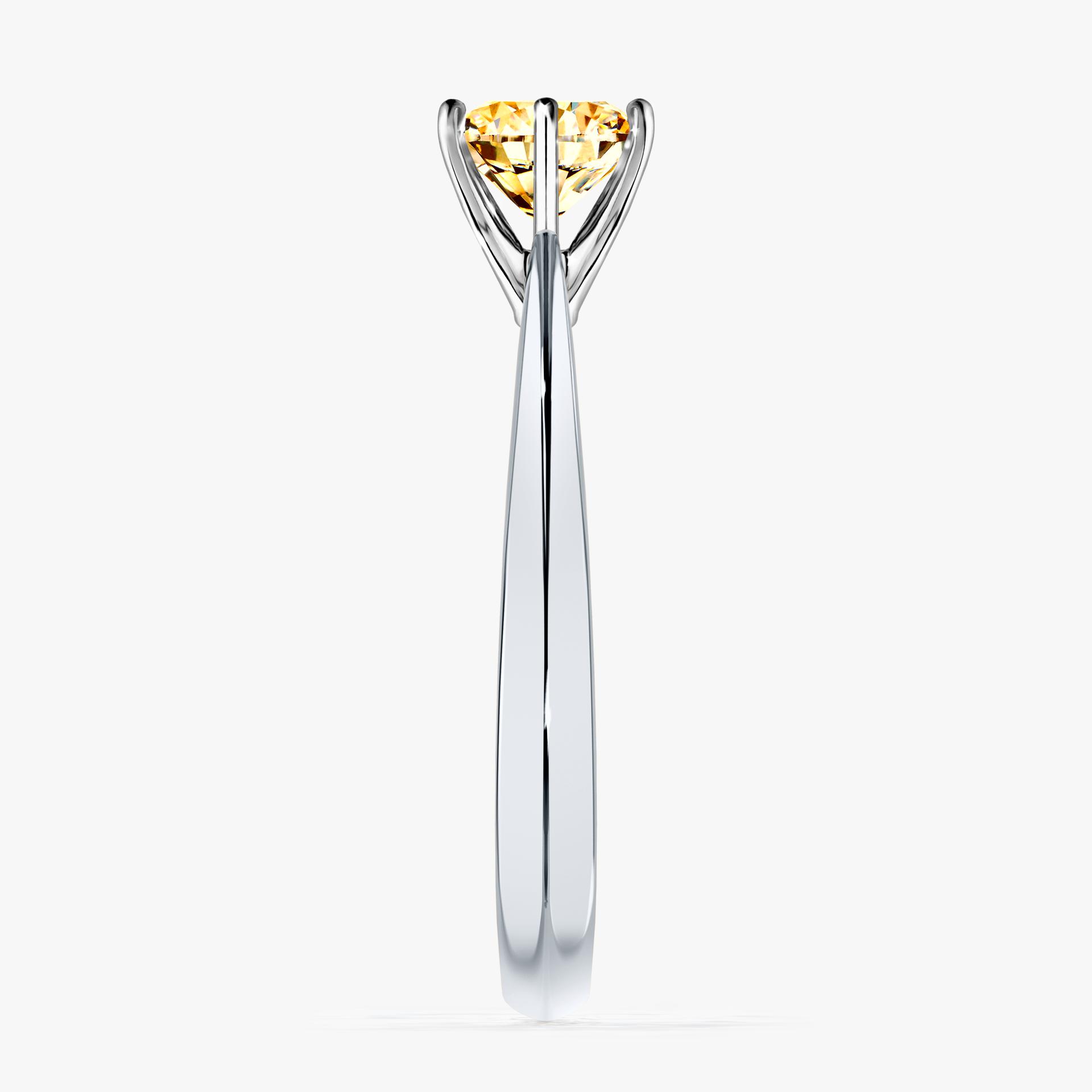 Pierscionek zareczynowy z diamentem zolty 080 CT z bialego zlota my love 03