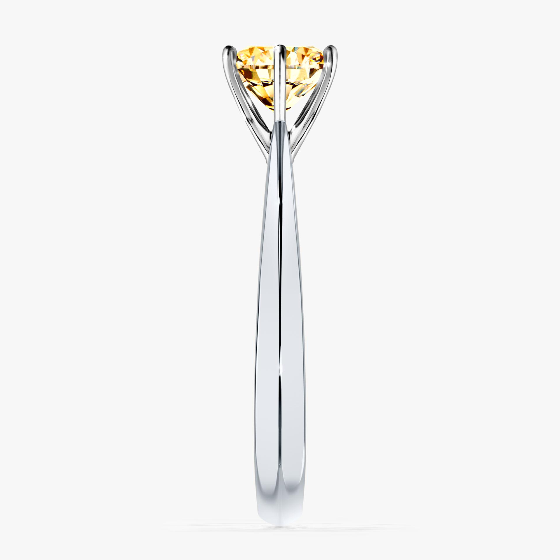 Pierscionek zareczynowy z diamentem zolty 100 CT z bialego zlota my love 03