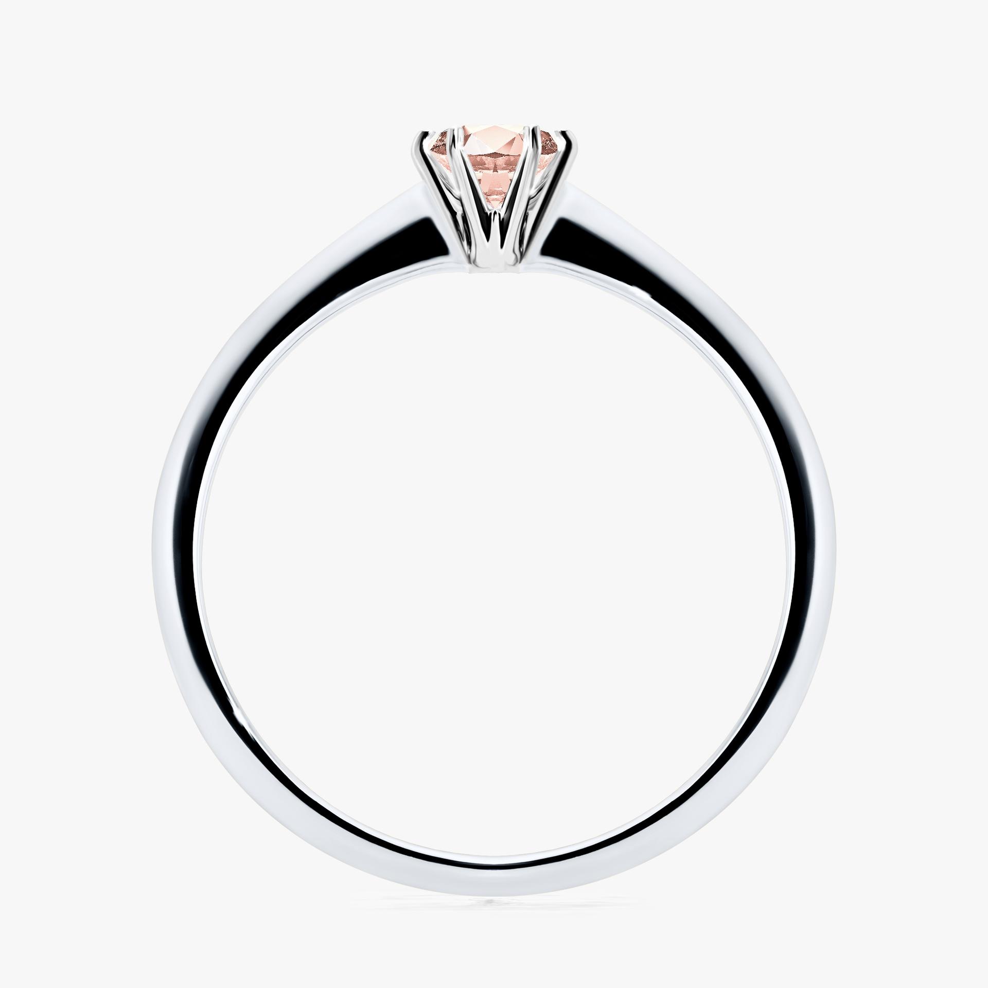 Pierscionek zareczynowy z morganitem 025 CT z bialego zlota my love 02