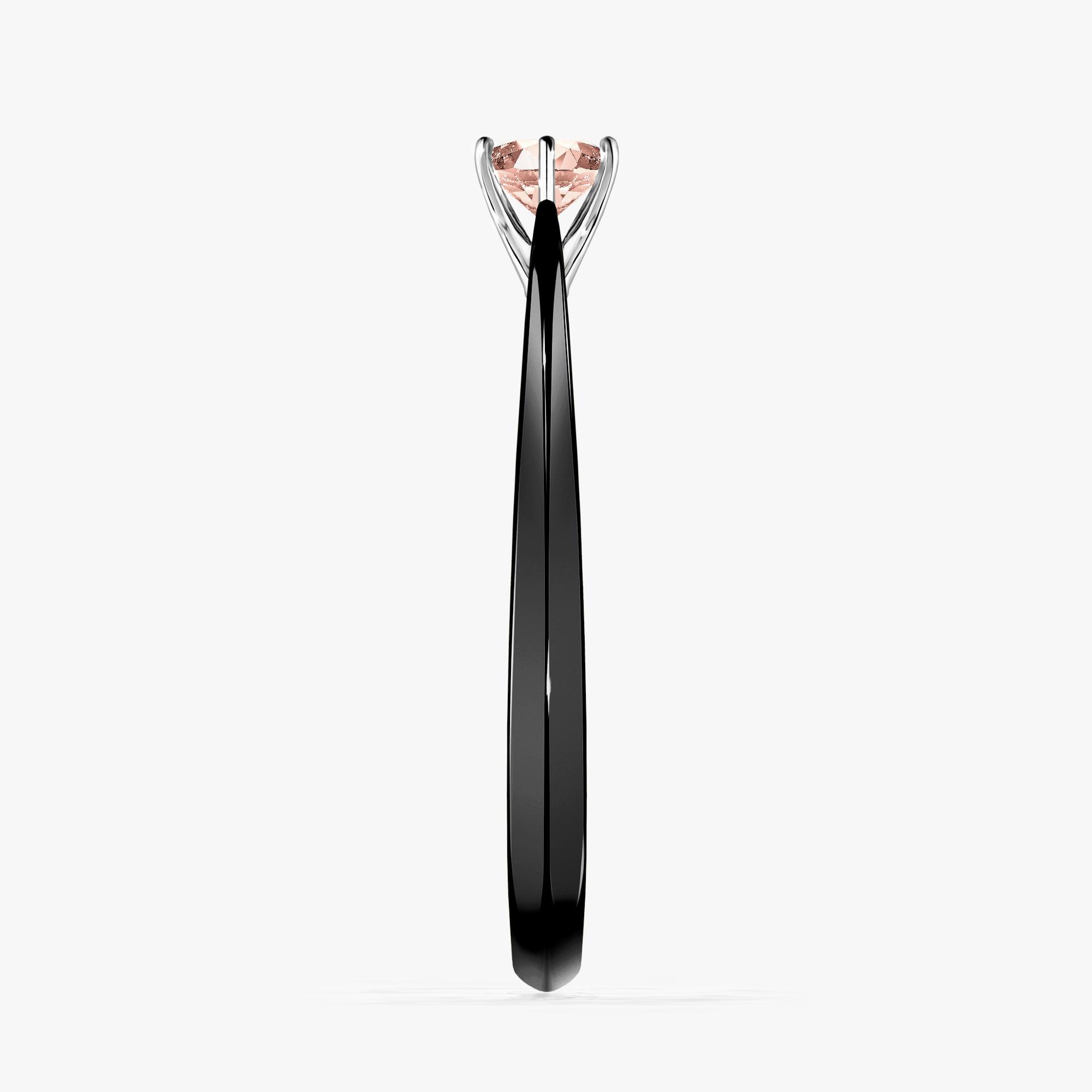 Pierscionek zareczynowy z morganitem 025 CT z czarnego zlota my love 03