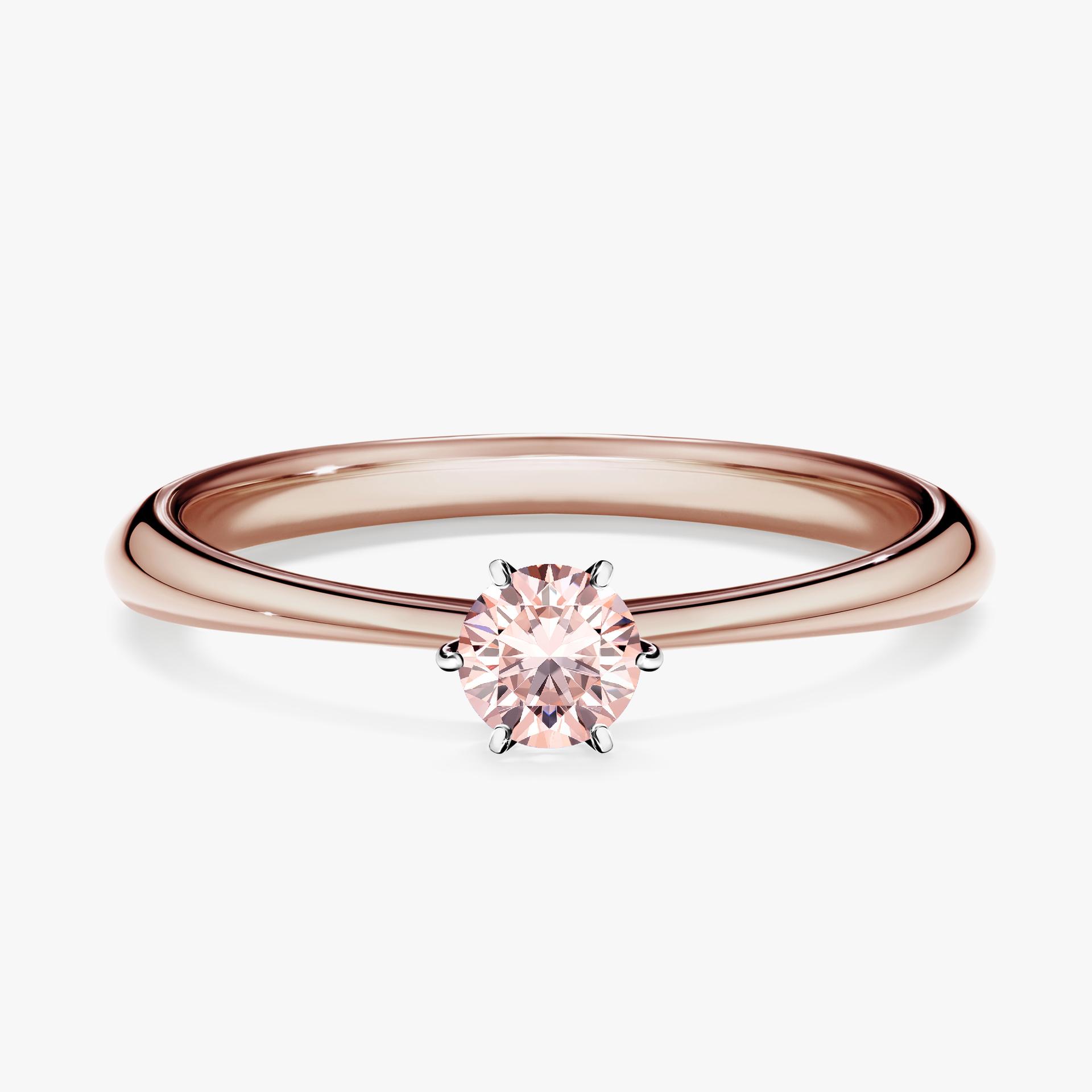 Pierscionek zareczynowy z morganitem 025 CT z rozowego zlota my love 01