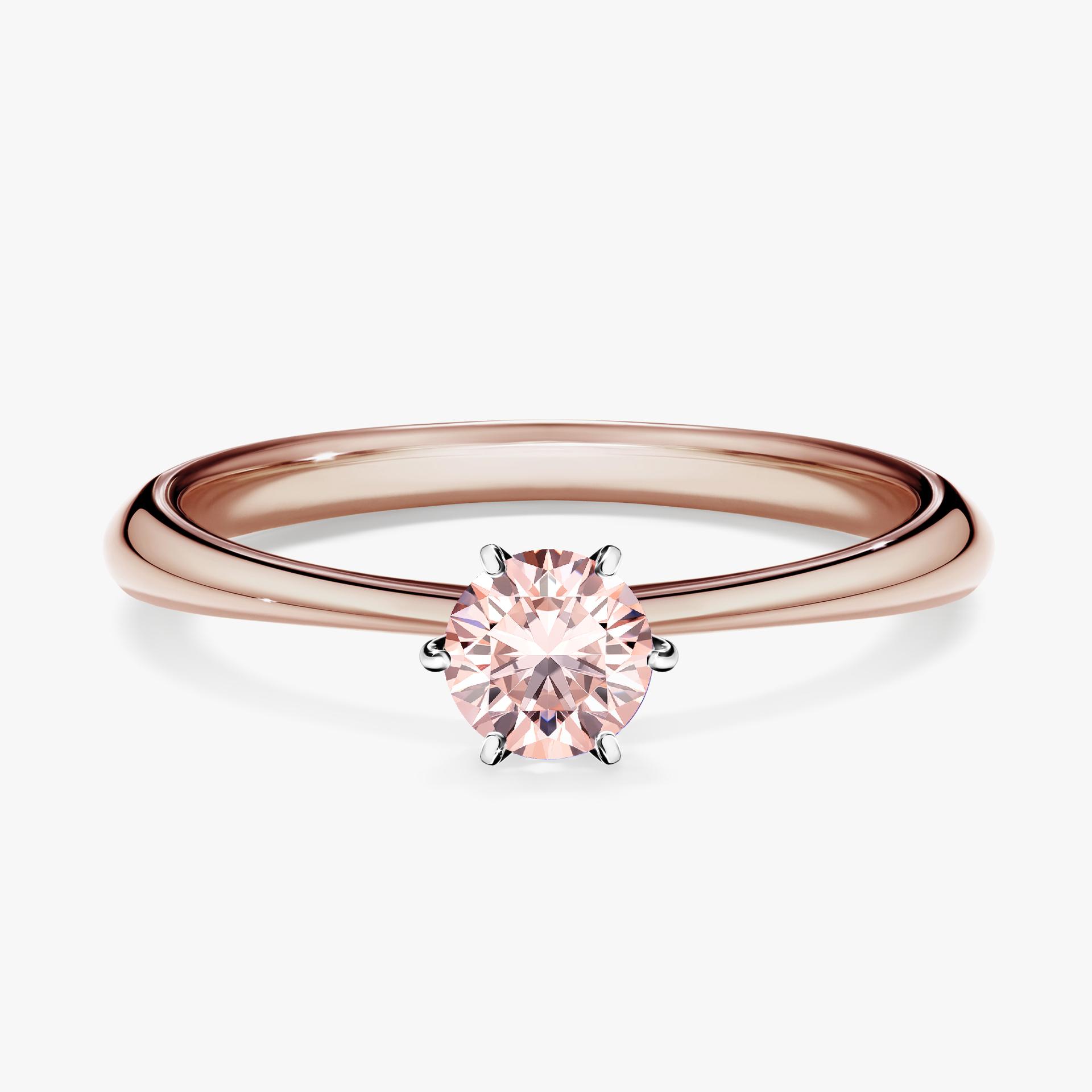 Pierscionek zareczynowy z morganitem 030 CT z rozowego zlota my love 01