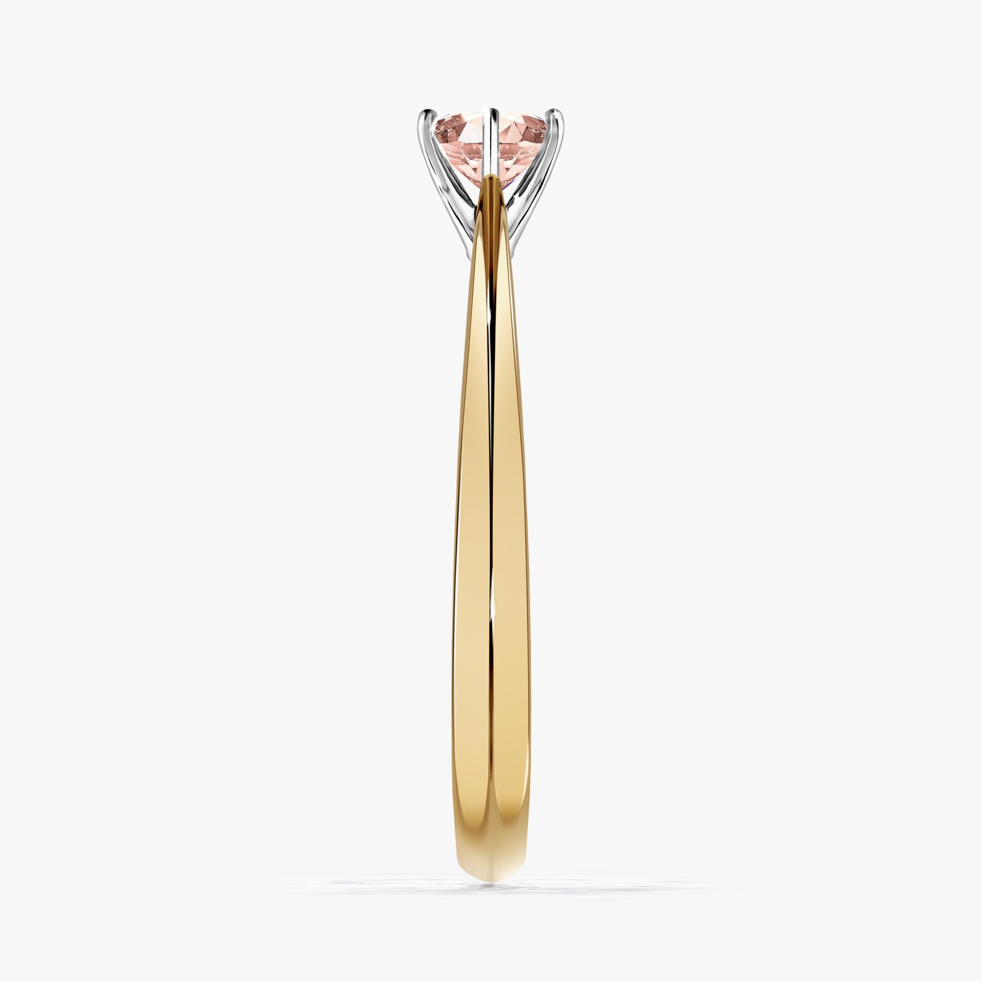 Pierscionek zareczynowy z morganitem 030 CT z zoltego zlota my love 03