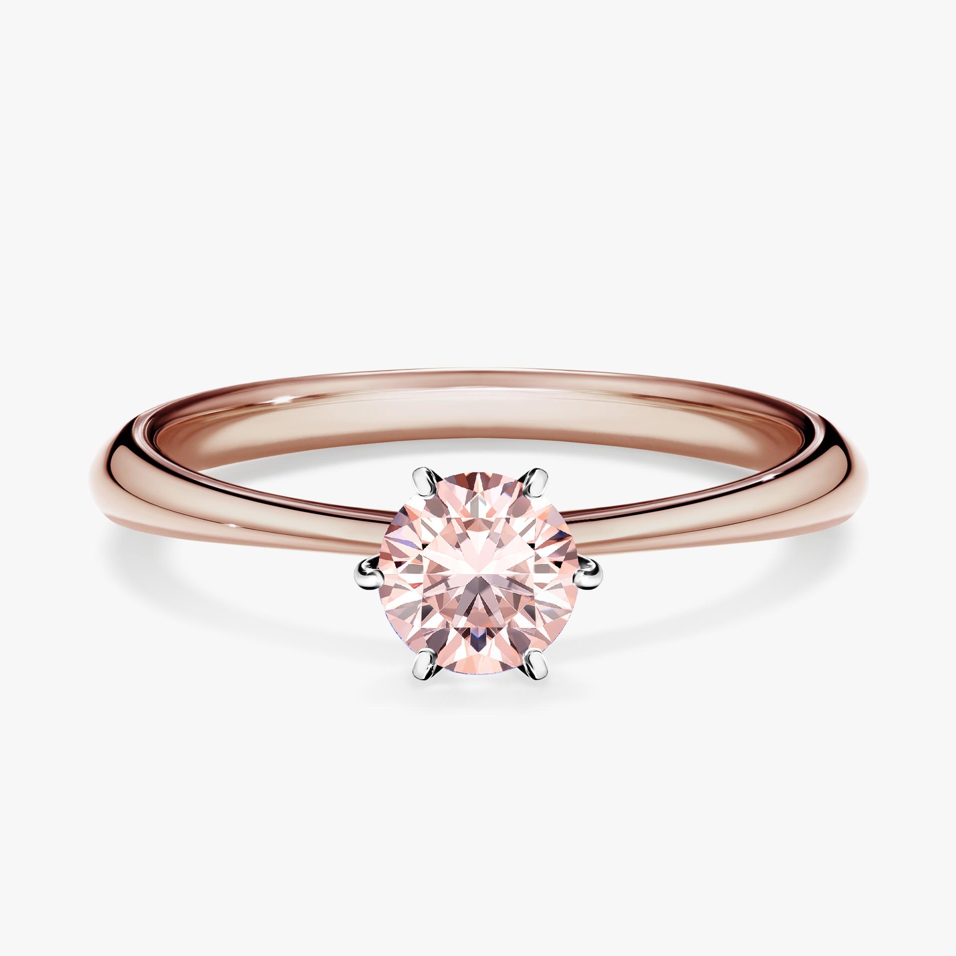 Pierscionek zareczynowy z morganitem 050 CT z rozowego zlota my love 01
