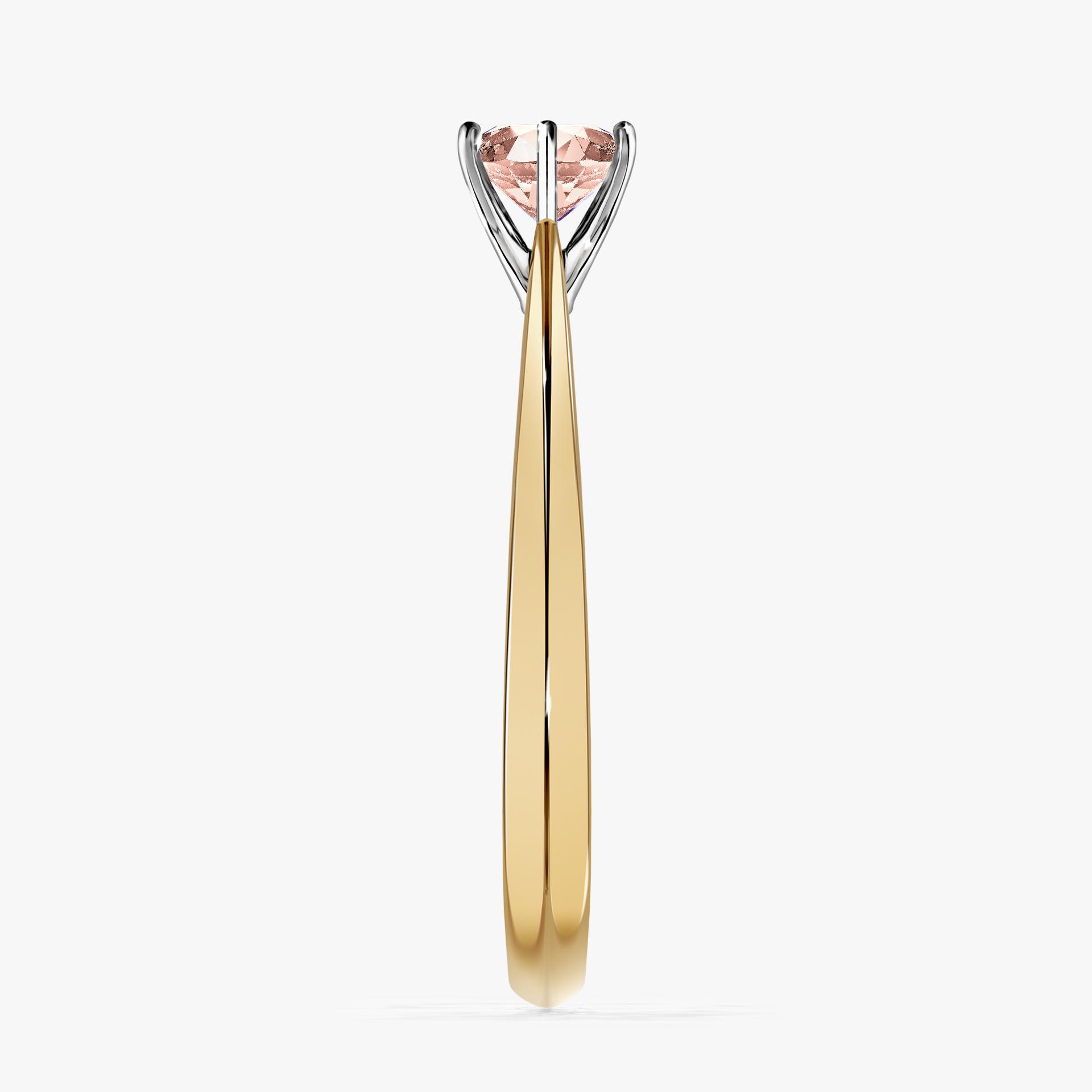 Pierscionek zareczynowy z morganitem 050 CT z zoltego zlota my love 03
