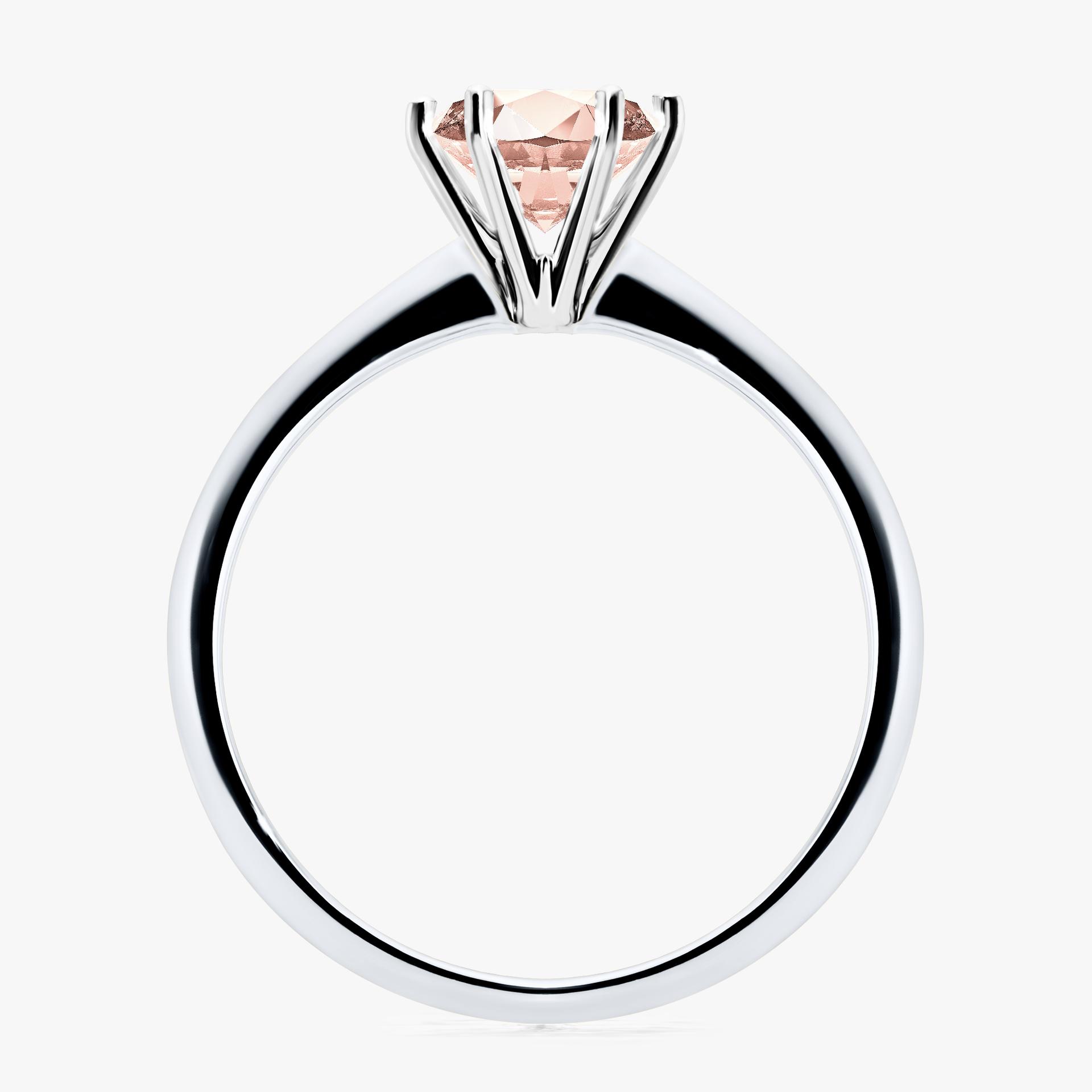 Pierscionek zareczynowy z morganitem 100 CT z bialego zlota my love 02