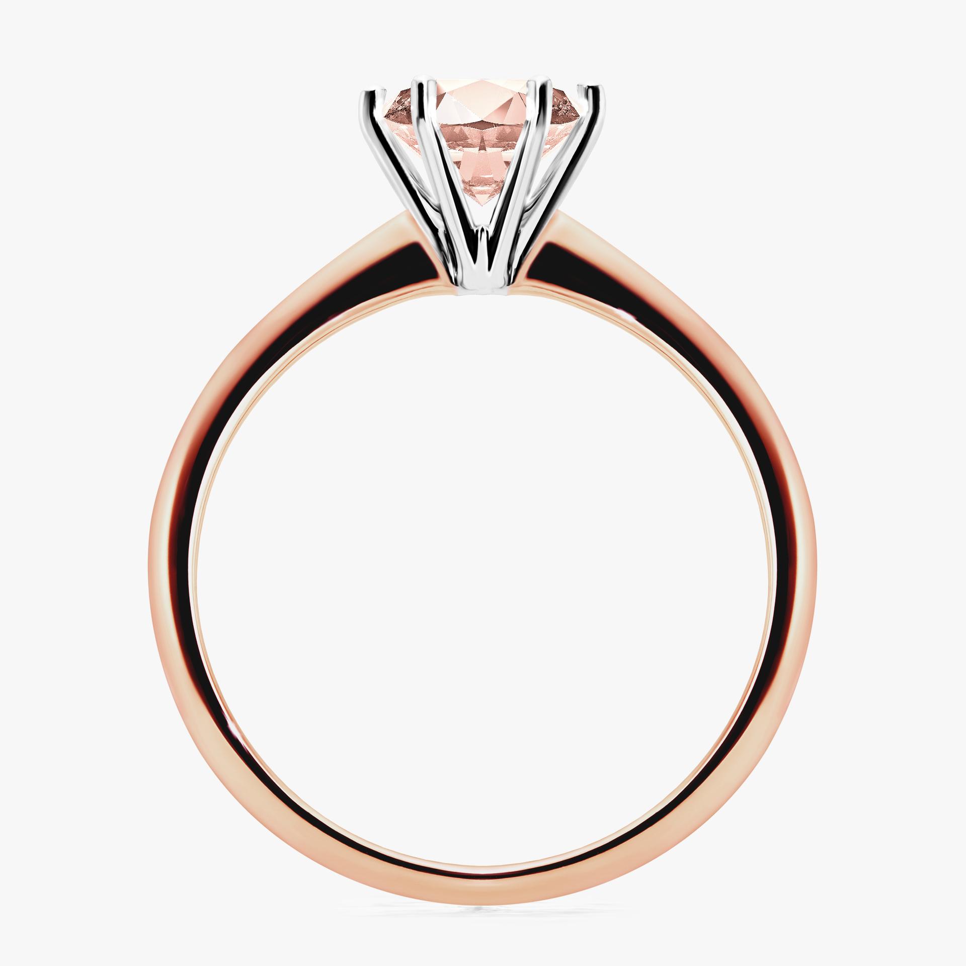 Pierscionek zareczynowy z morganitem 100 CT z rozowego zlota my love 02