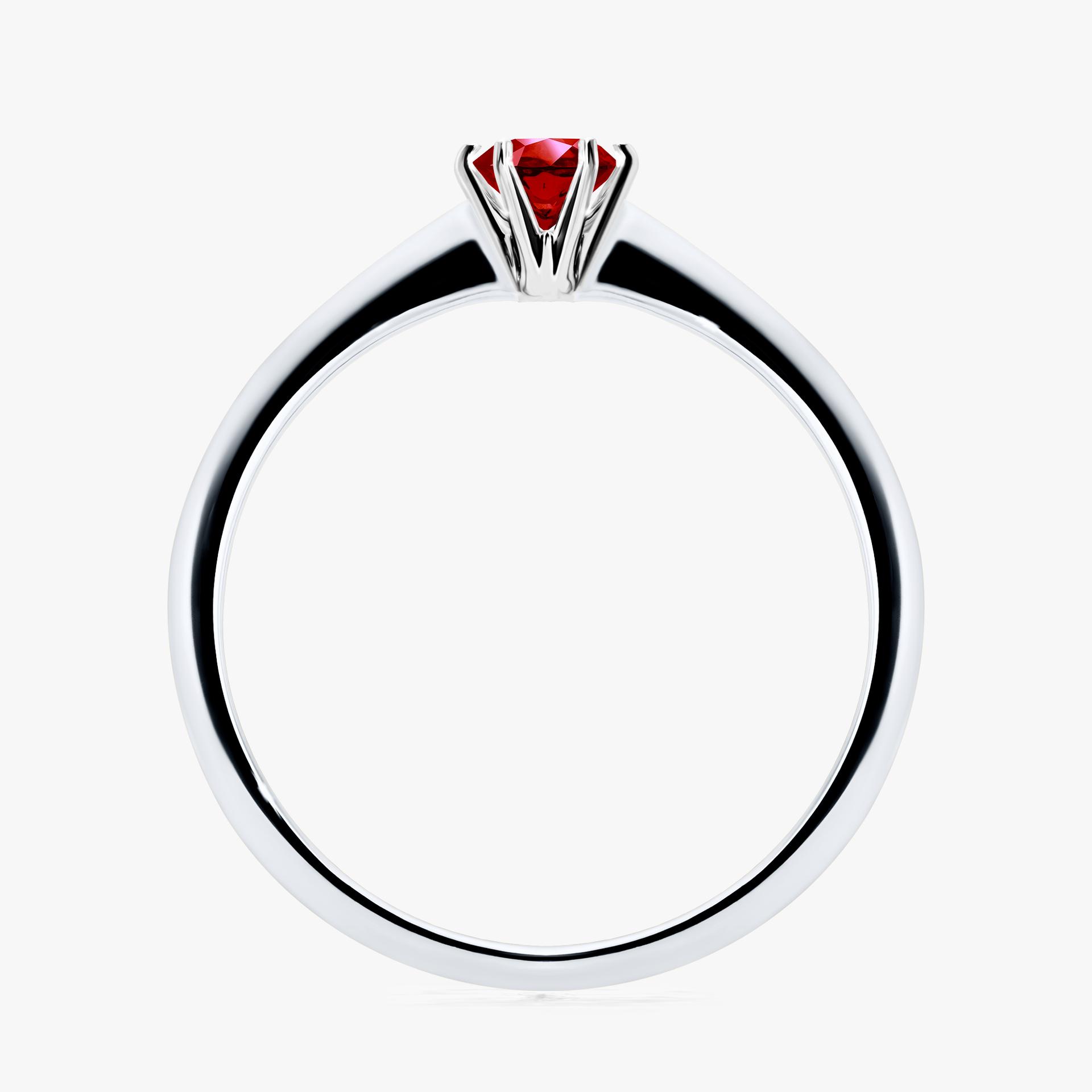 Pierscionek zareczynowy z rubinem 025 CT z bialego zlota my love 02