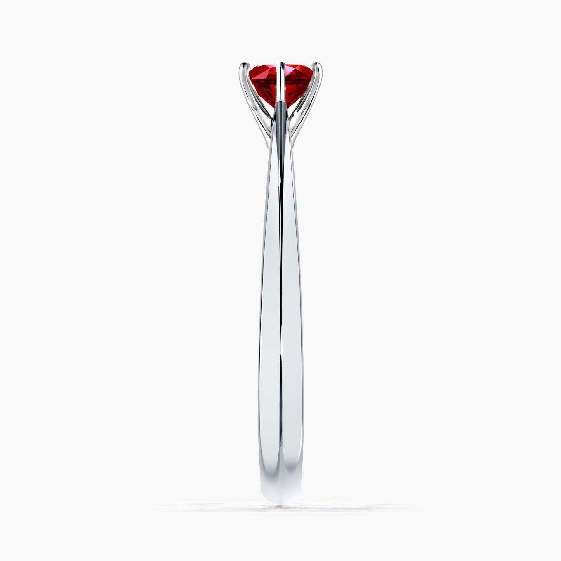 Pierscionek zareczynowy z rubinem 030 CT z bialego zlota my love 03