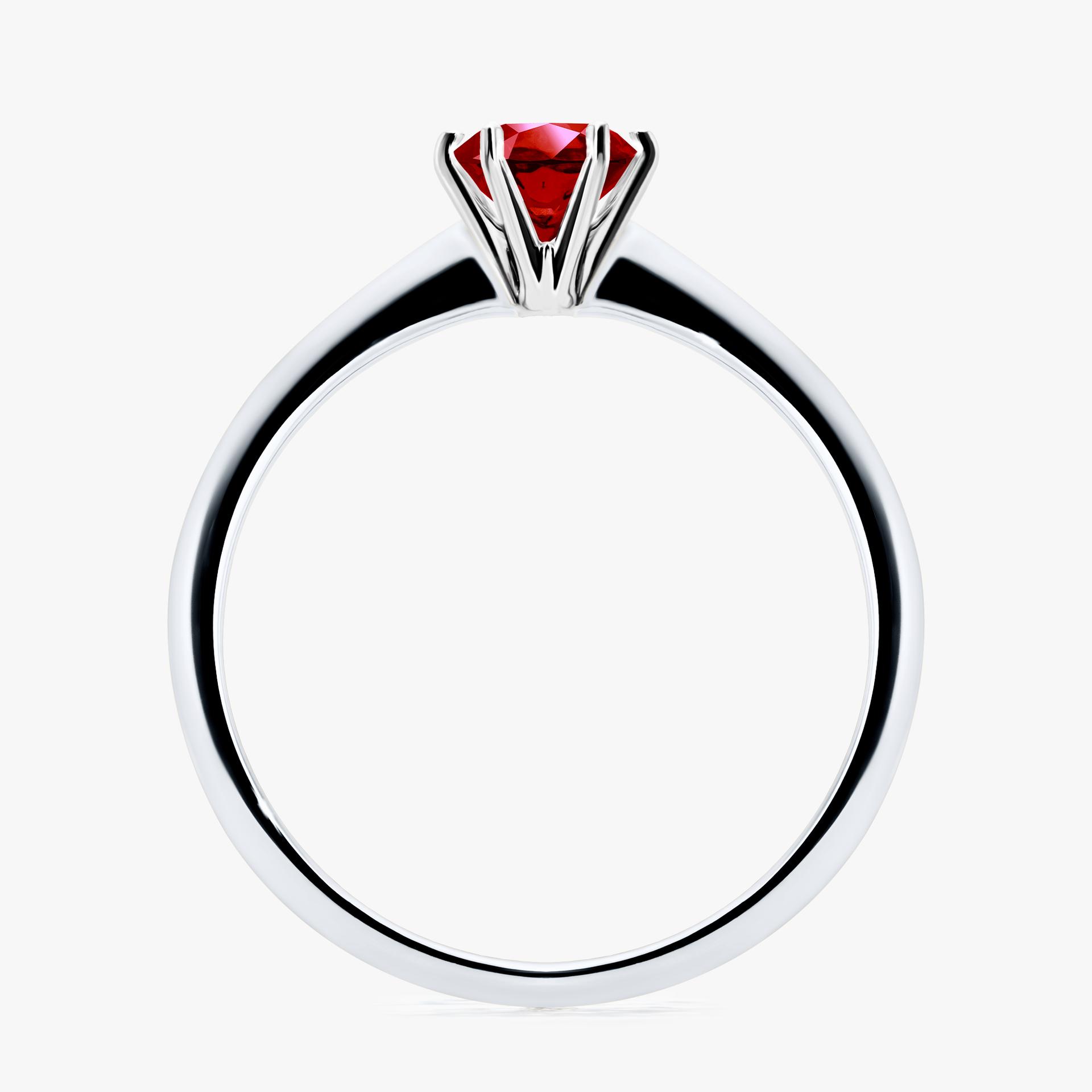 Pierscionek zareczynowy z rubinem 050 CT z bialego zlota my love 02