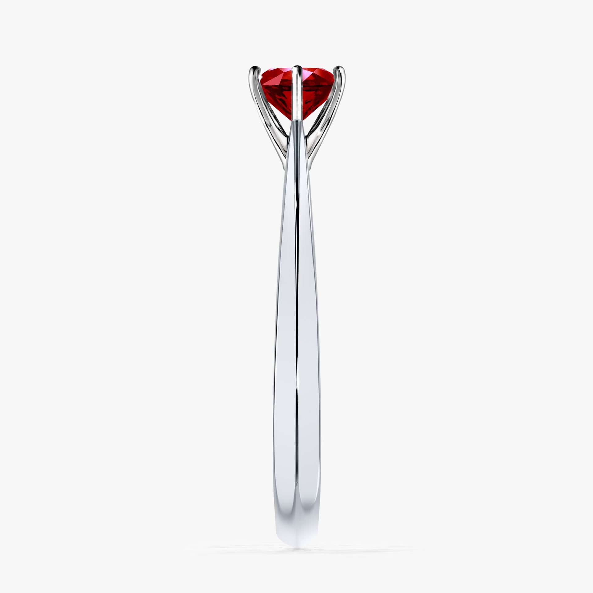 Pierscionek zareczynowy z rubinem 050 CT z bialego zlota my love 03