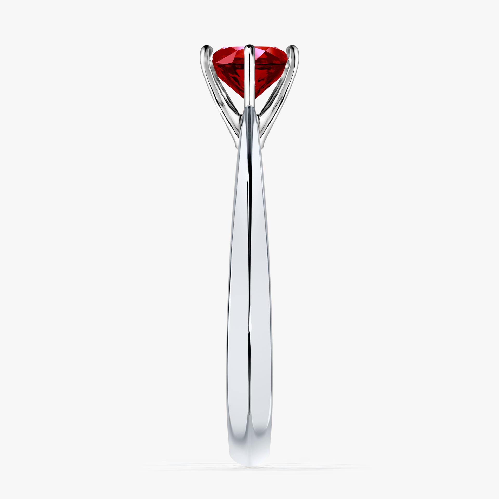 Pierscionek zareczynowy z rubinem 080 CT z bialego zlota my love 03