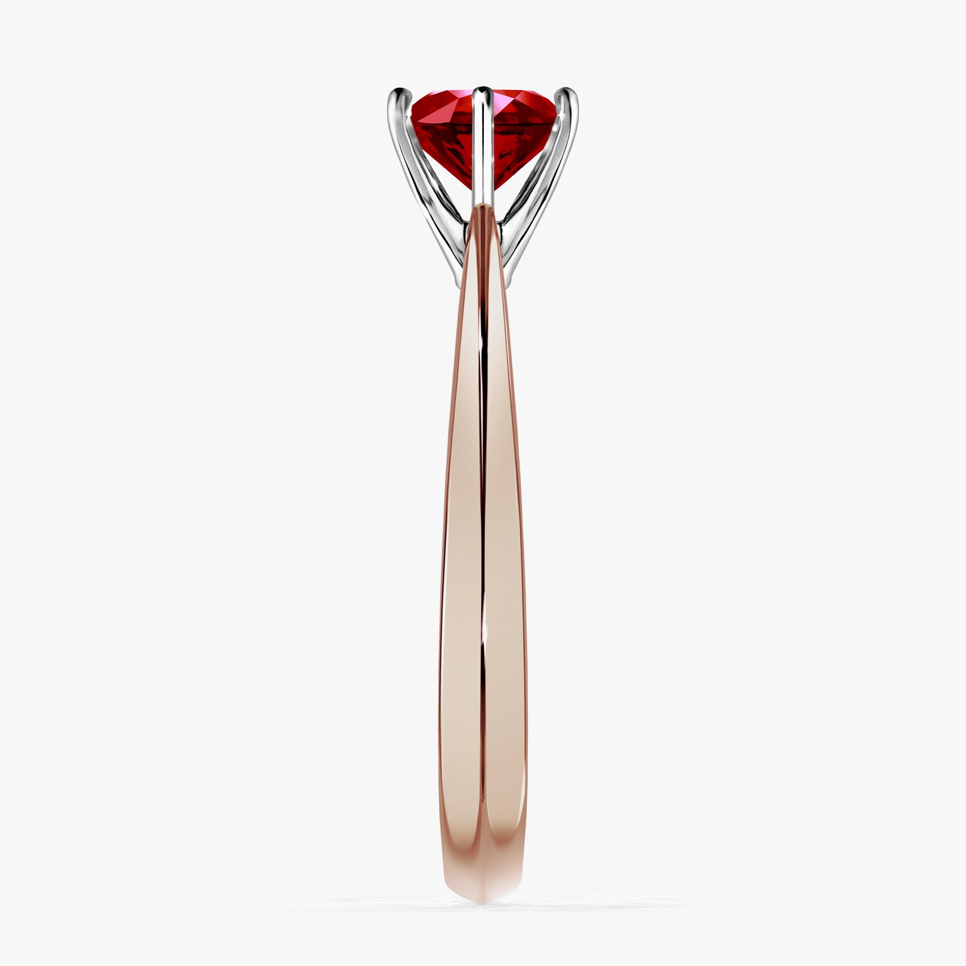 Pierscionek zareczynowy z rubinem 080 CT z rozowego zlota my love 03