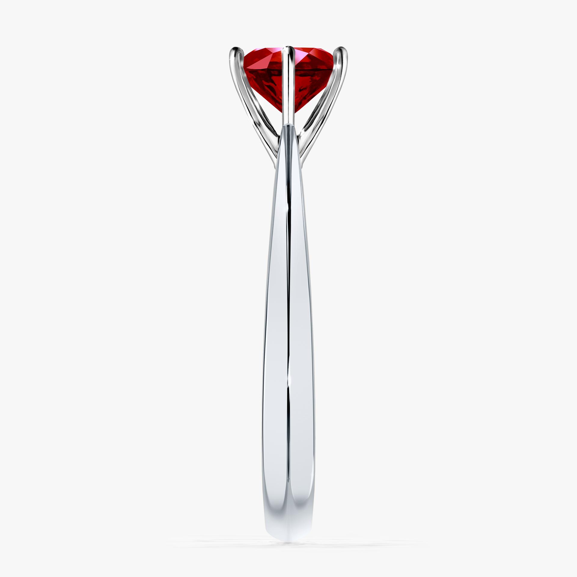 Pierścionek zaręczynowy My Love z białego złota z rubinem 1,00ct