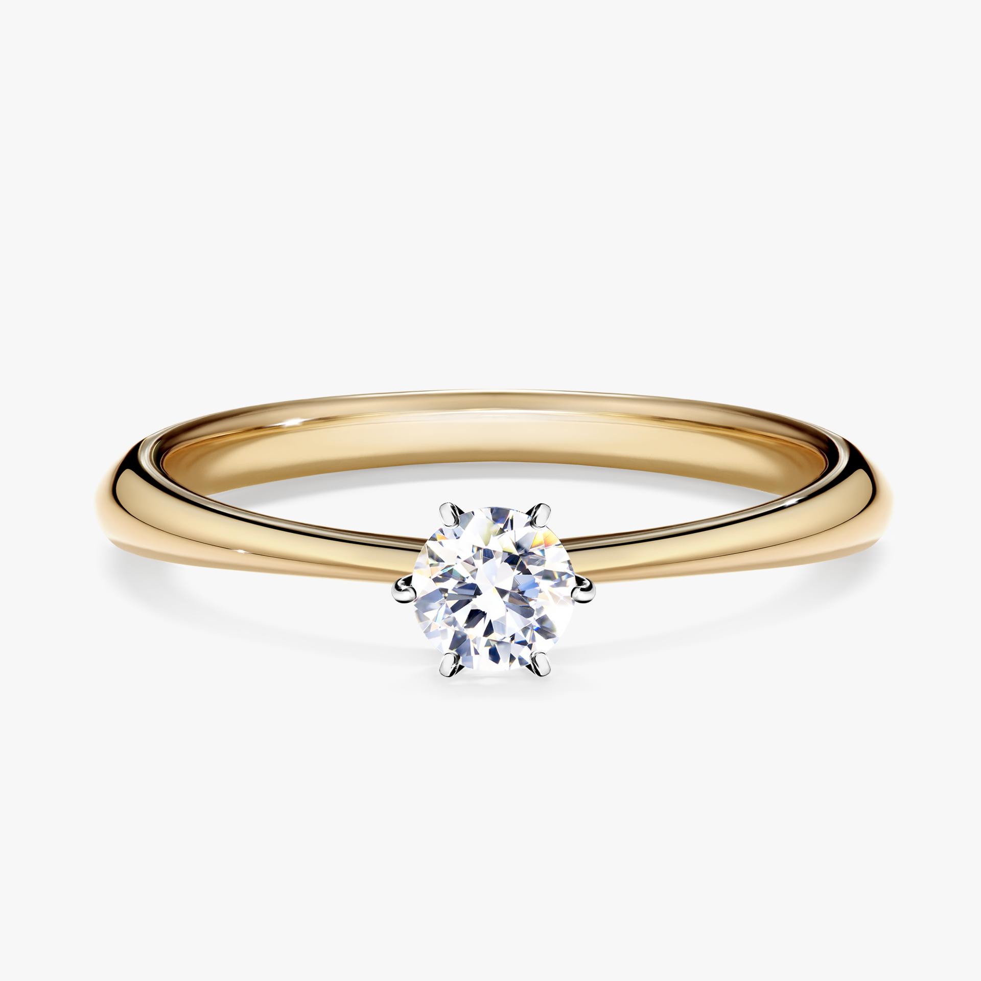 Pierscionek zareczynowy z szafirem bialym 025 CT z zoltego zlota my love 01