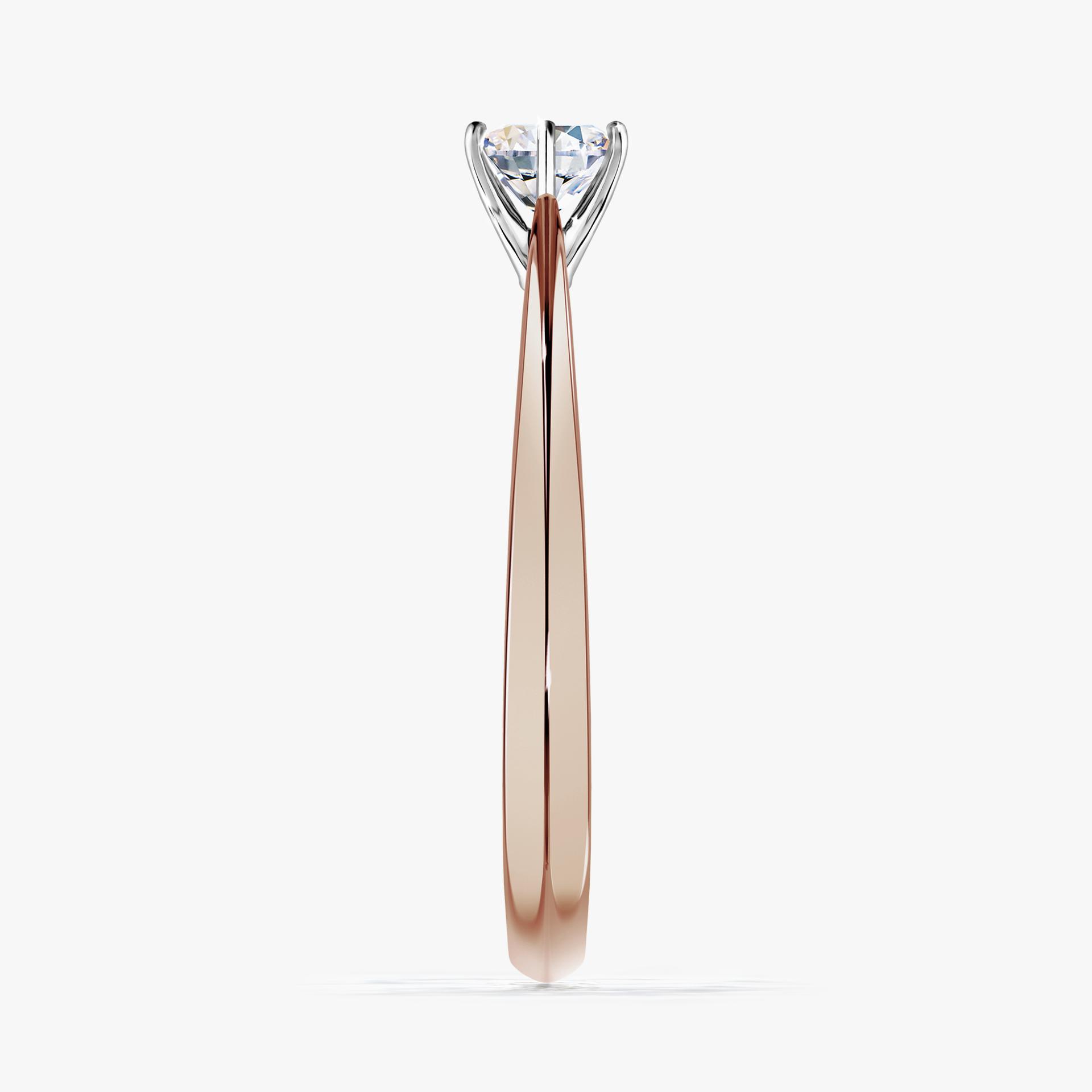 Pierscionek zareczynowy z szafirem bialym 030 CT z rozowego zlota my love 03