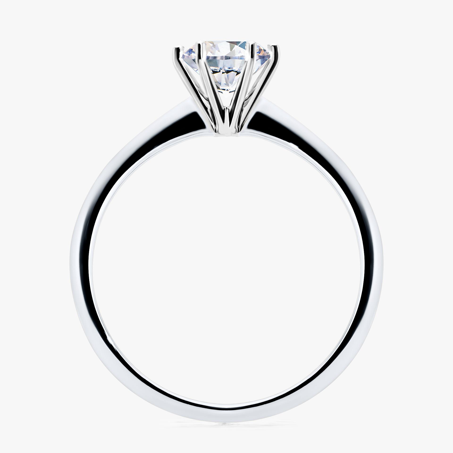 Pierscionek zareczynowy z szafirem bialym 080 CT z bialego zlota my love 02