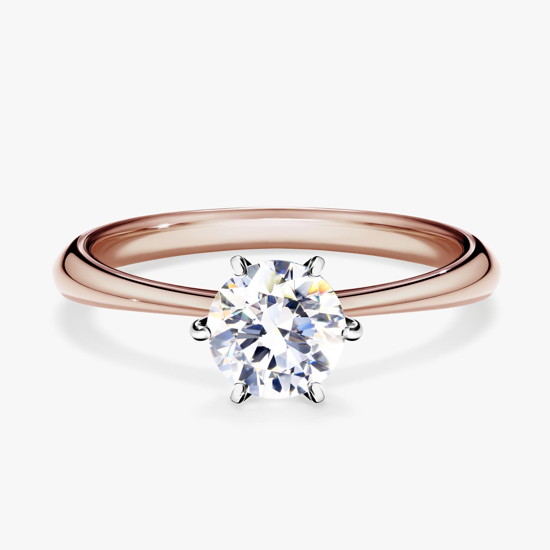 Pierscionek zareczynowy z szafirem bialym 080 CT z rozowego zlota my love 01
