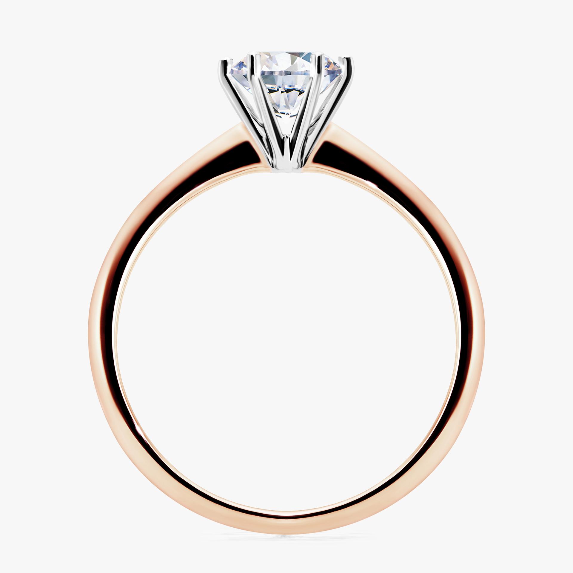 Pierscionek zareczynowy z szafirem bialym 080 CT z rozowego zlota my love 02