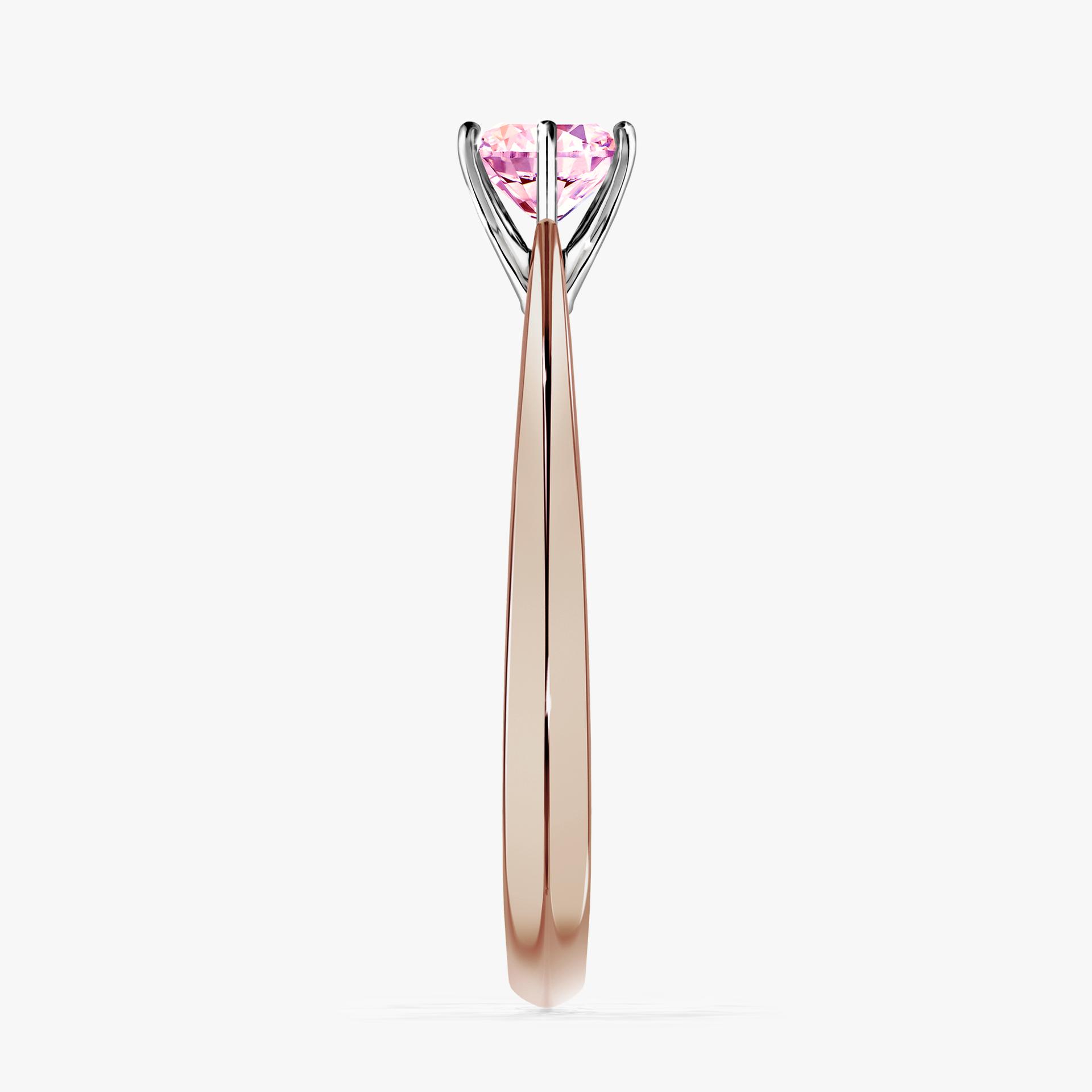 Pierscionek zareczynowy z szafirem rozowym 050 CT z rozowego zlota my love 03