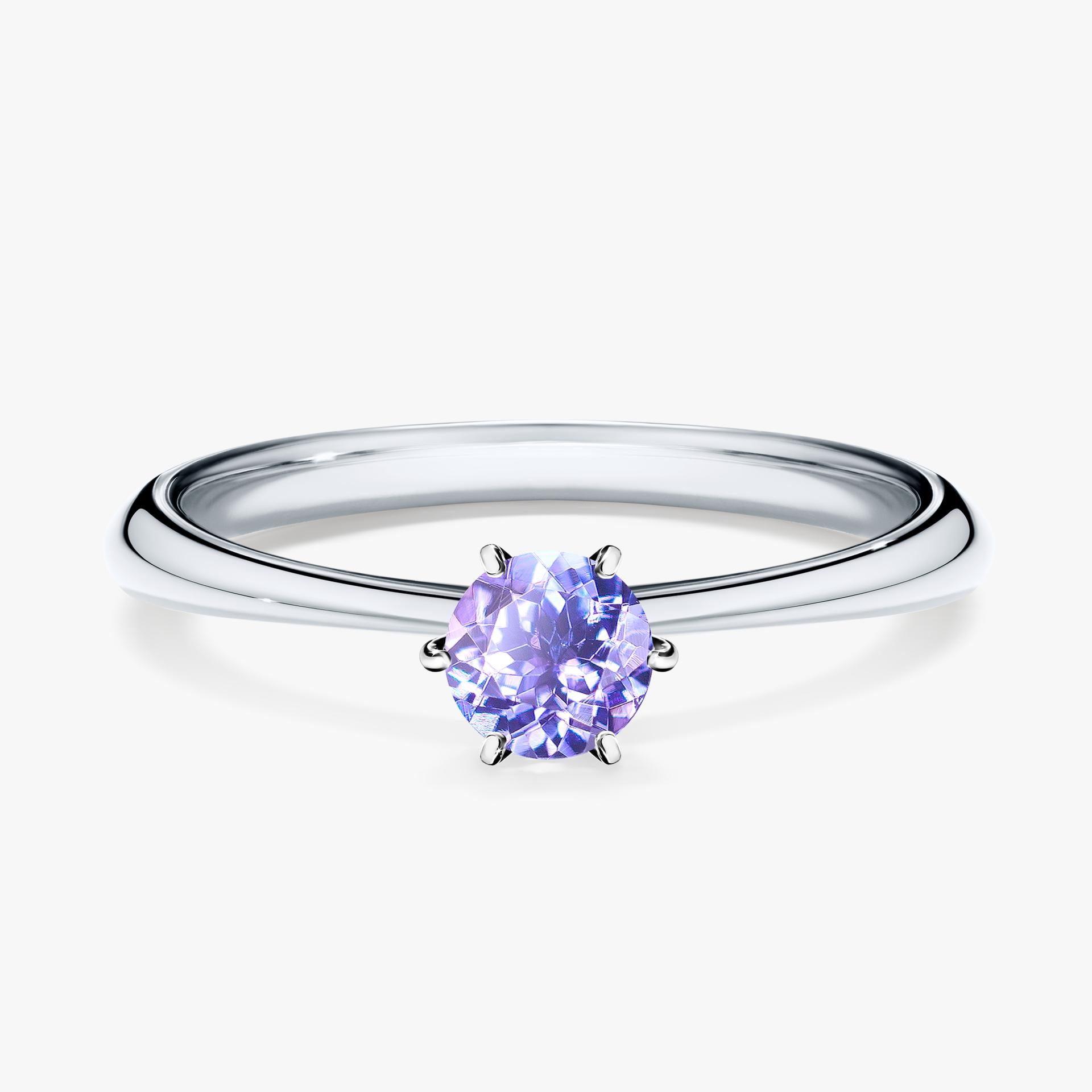 Pierscionek zareczynowy z tanzanitem 030 CT z bialego zlota my love 01