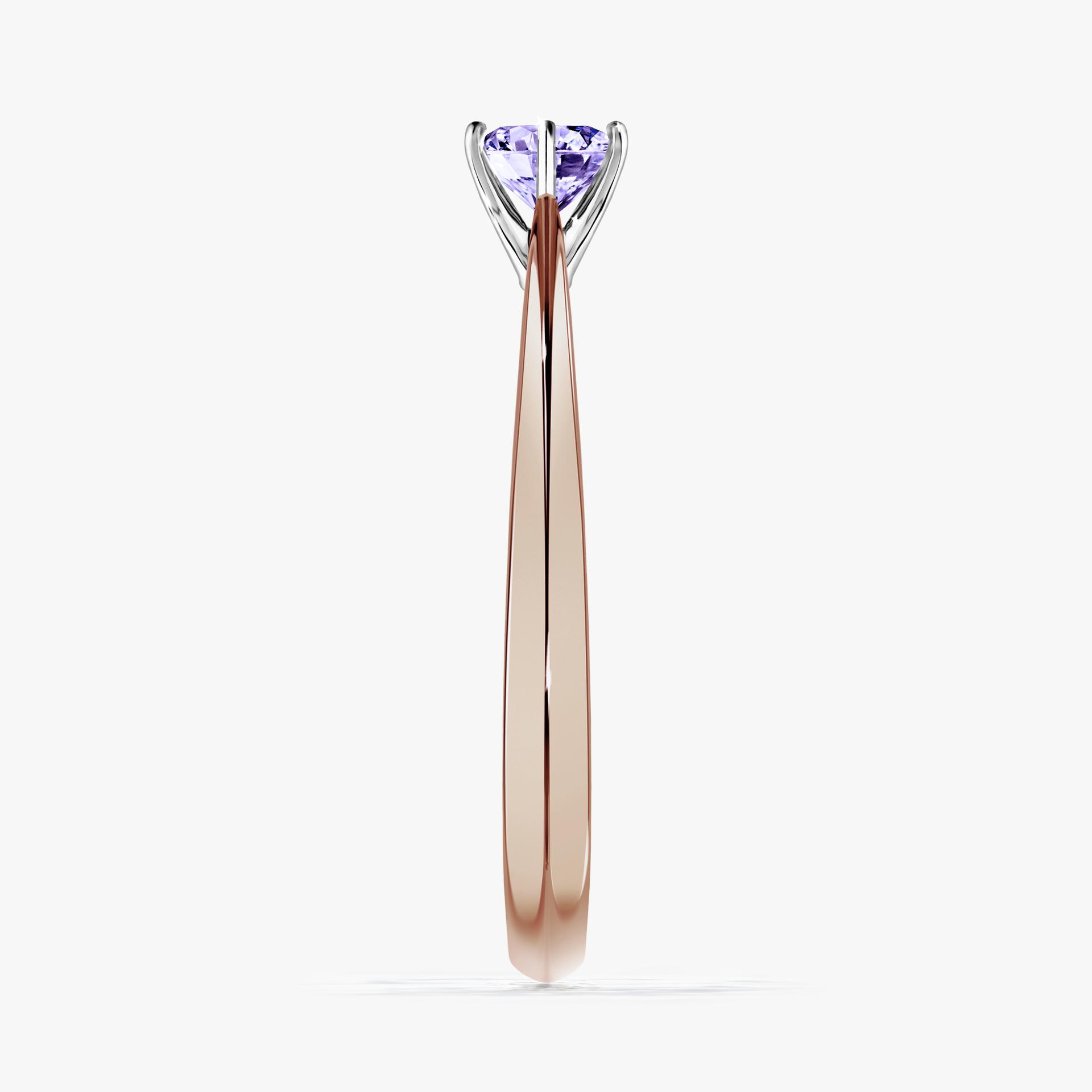 Pierscionek zareczynowy z tanzanitem 030 CT z rozowego zlota my love 03