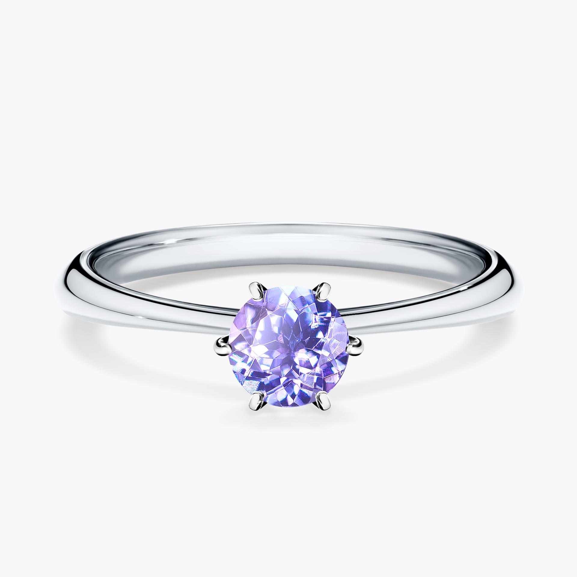 Pierścionek zaręczynowy My Love z białego złota z tanzanitem 0,50ct