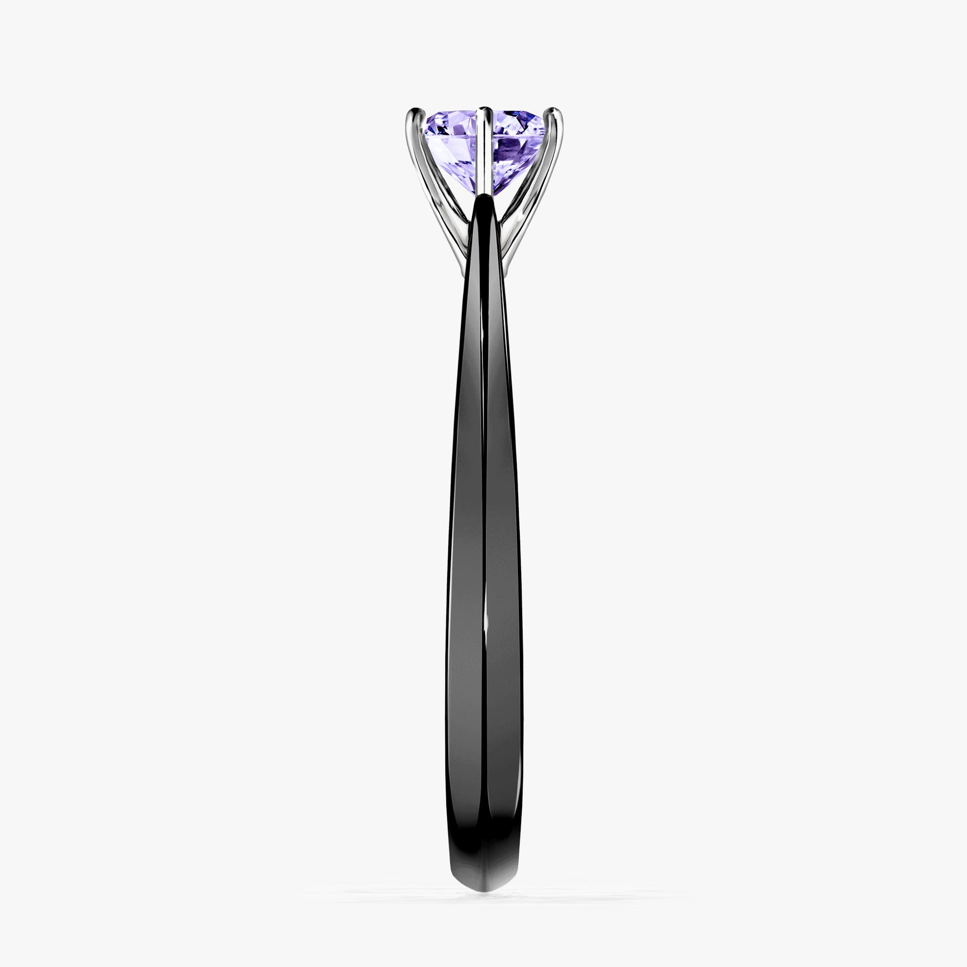 Pierscionek zareczynowy z tanzanitem 050 CT z czarnego zlota my love 03