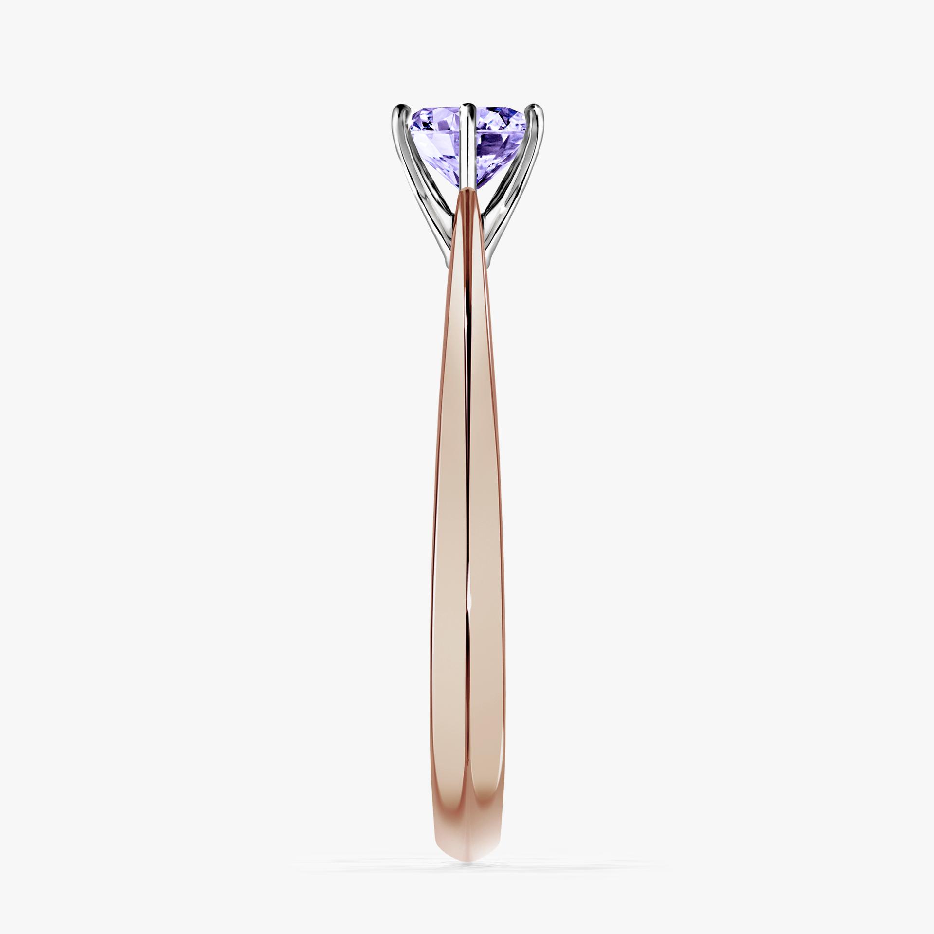 Pierscionek zareczynowy z tanzanitem 050 CT z rozowego zlota my love 03