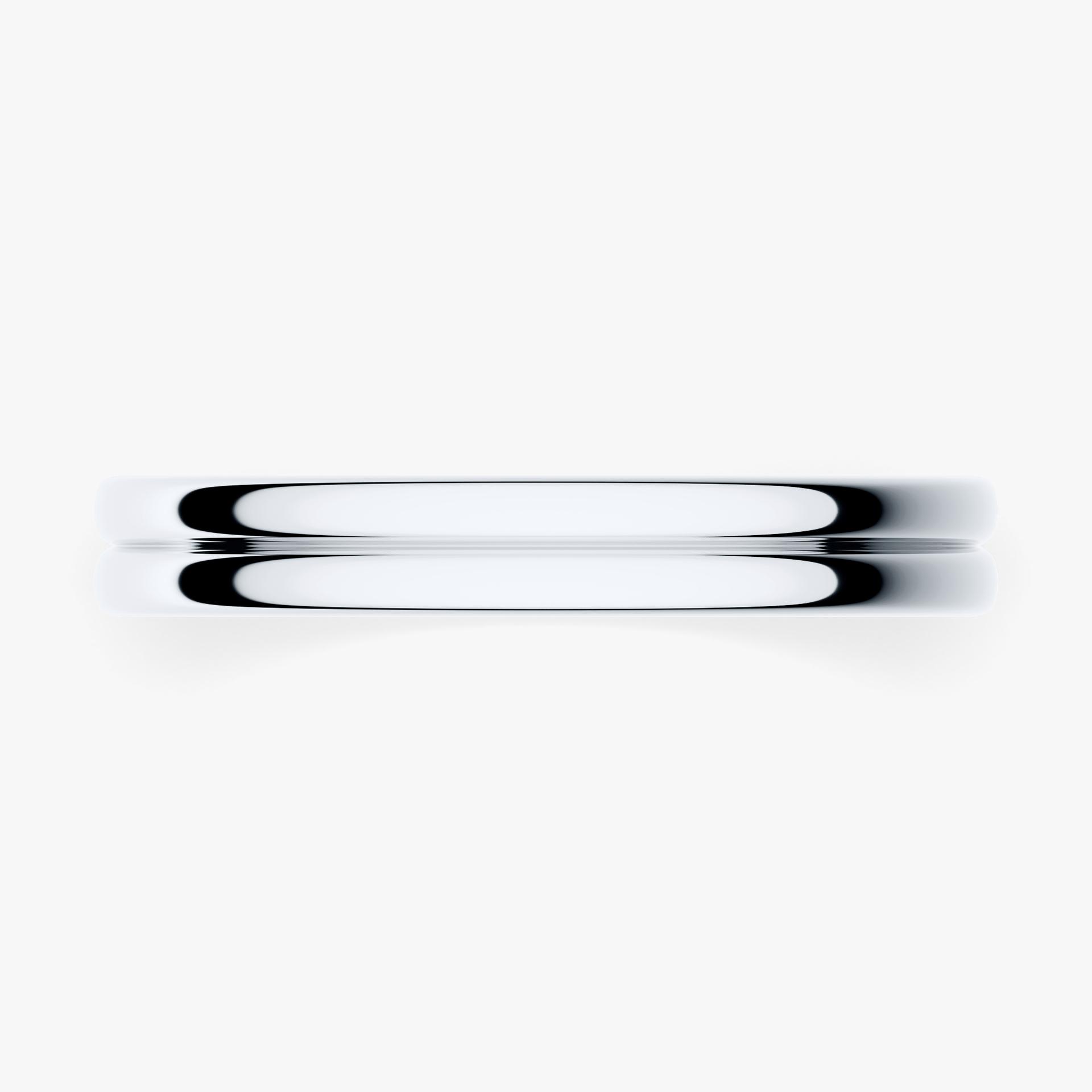 Obrączka ślubna Modern 1 z białego złota 3mm