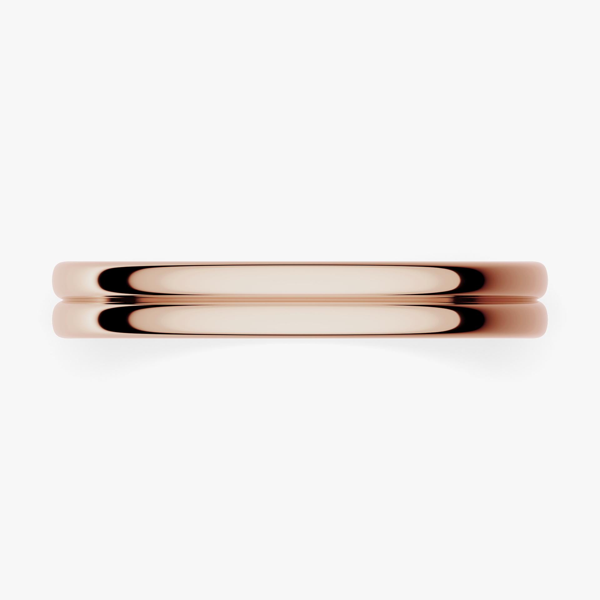 Obrączka ślubna Modern 1 z różowego złota 3mm