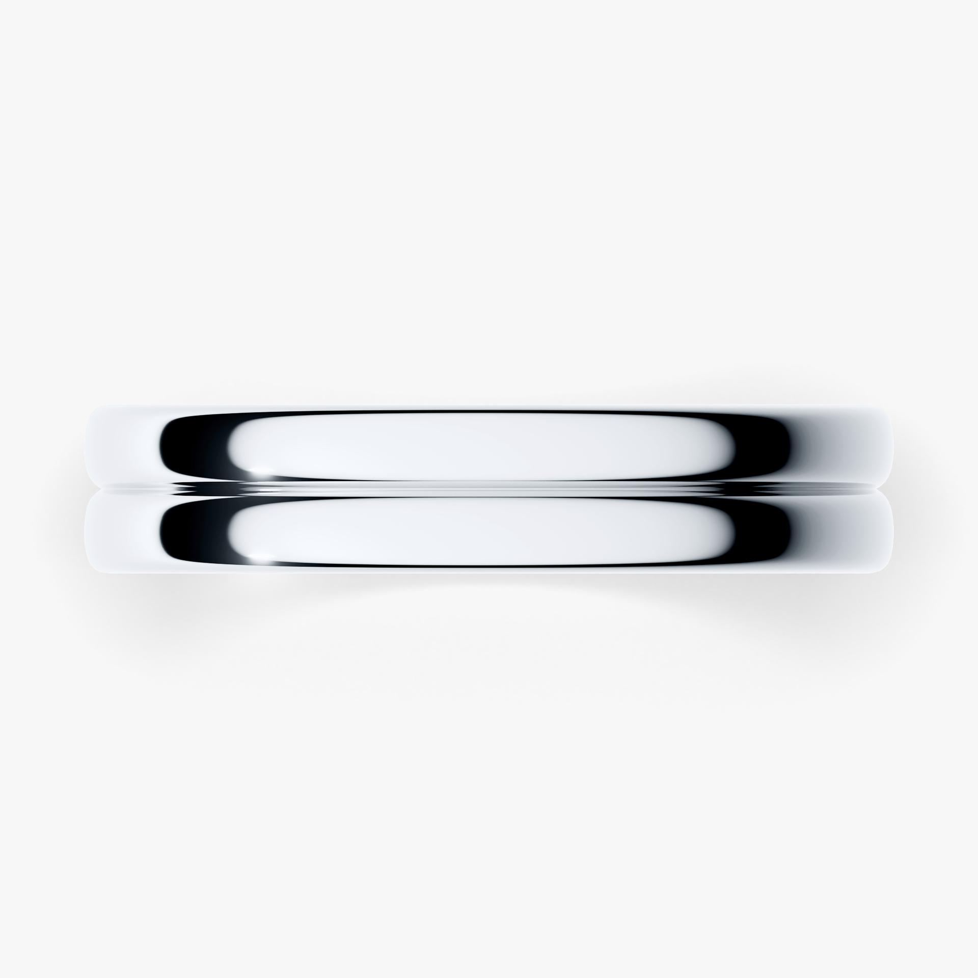Obrączka ślubna Modern 1 z białego złota 4mm