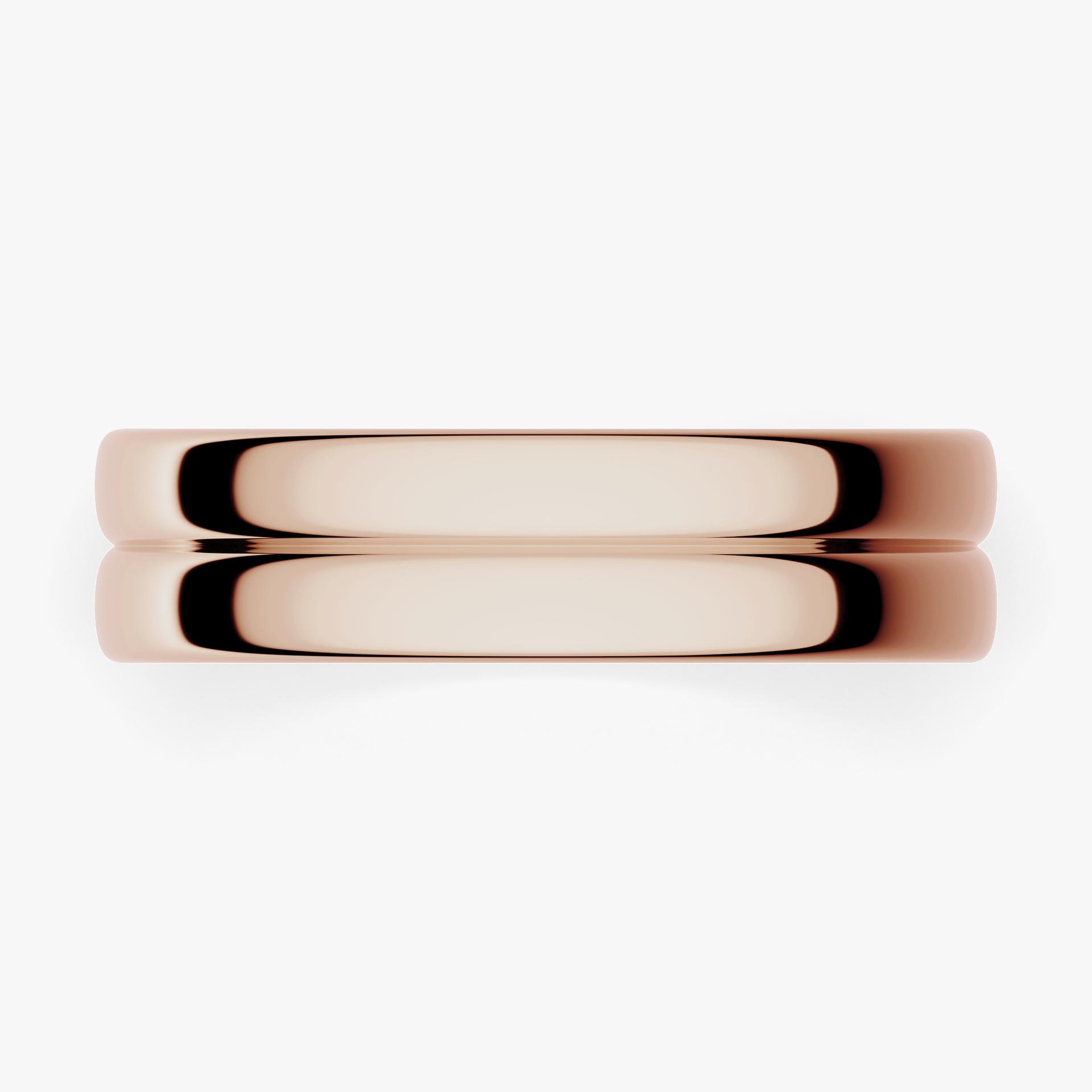 Obraczka slubna modern two 5 mm z rozowego zlota 02