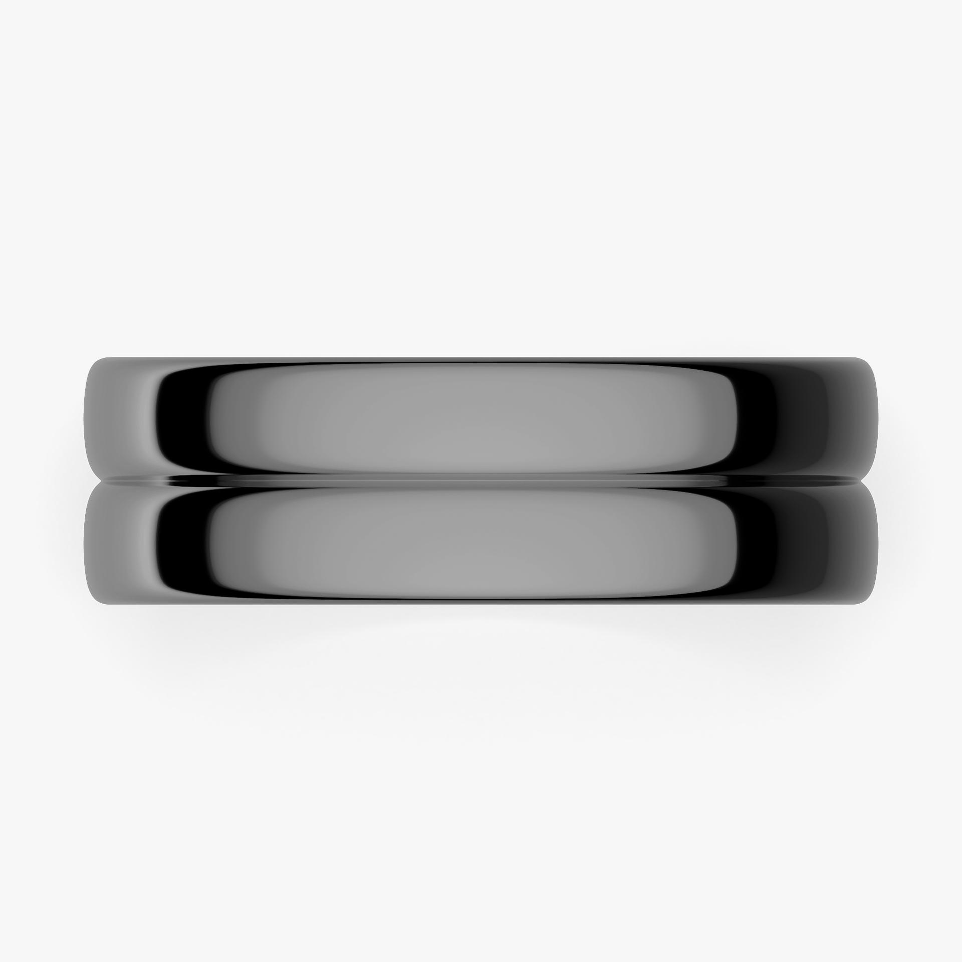 Obrączka ślubna Modern 1 z czarnego złota 6mm