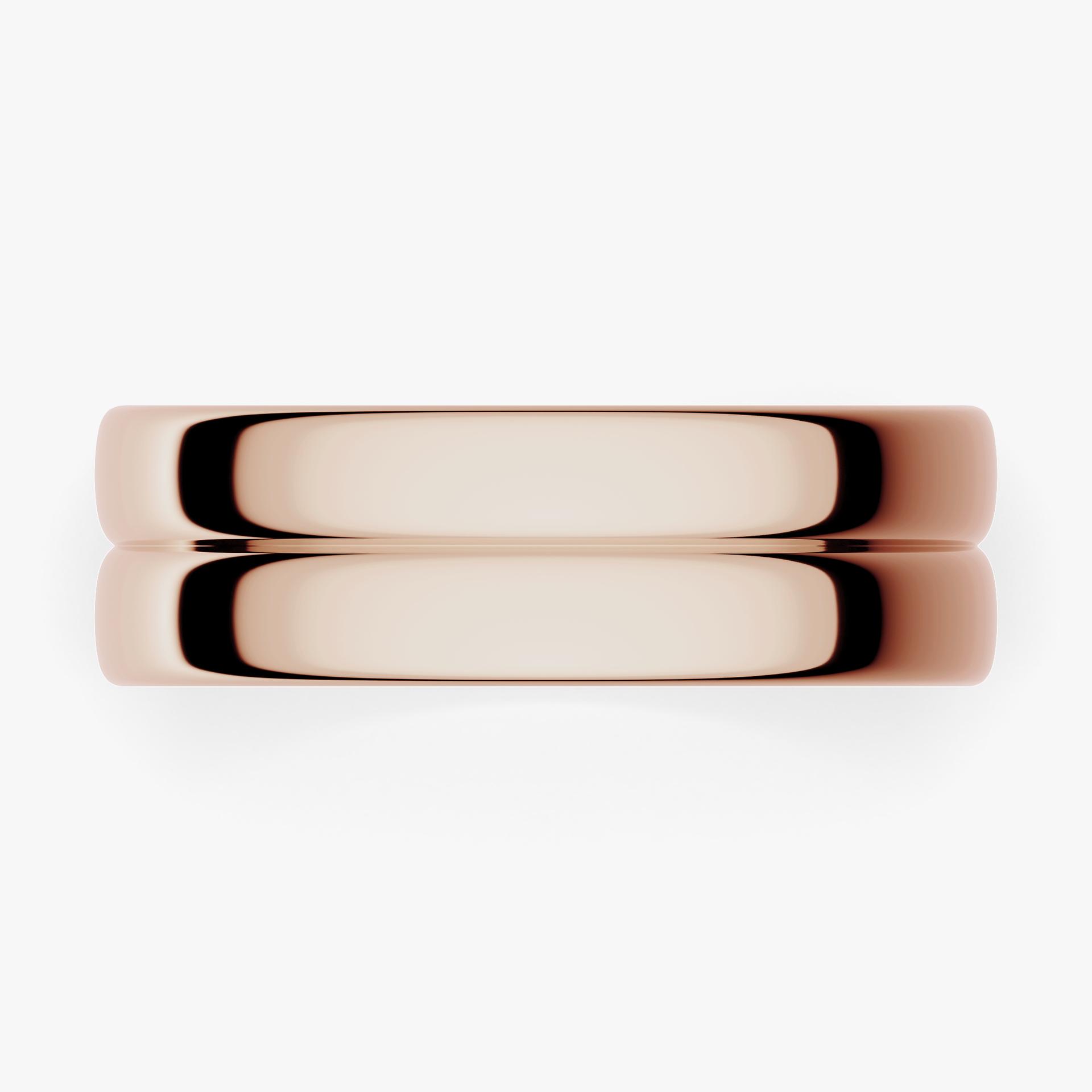 Obraczka slubna modern two 6 mm z rozowego zlota 02