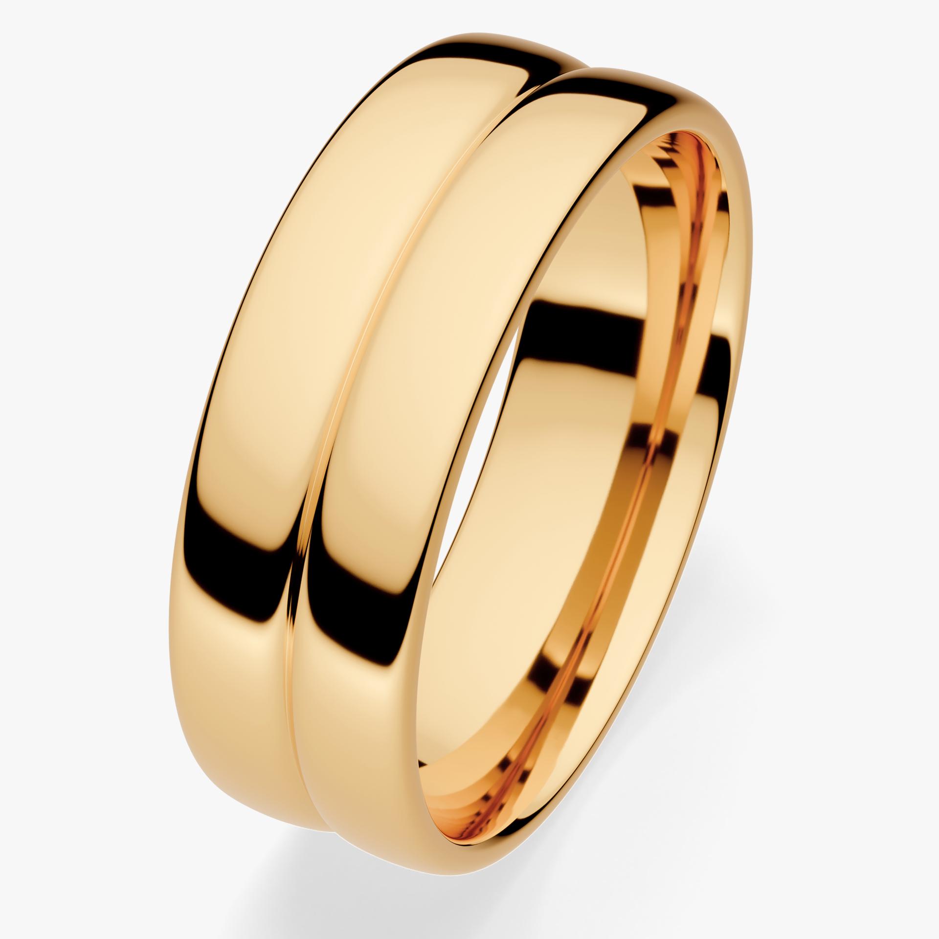 Obrączka ślubna Modern 1 z żółtego złota 6mm