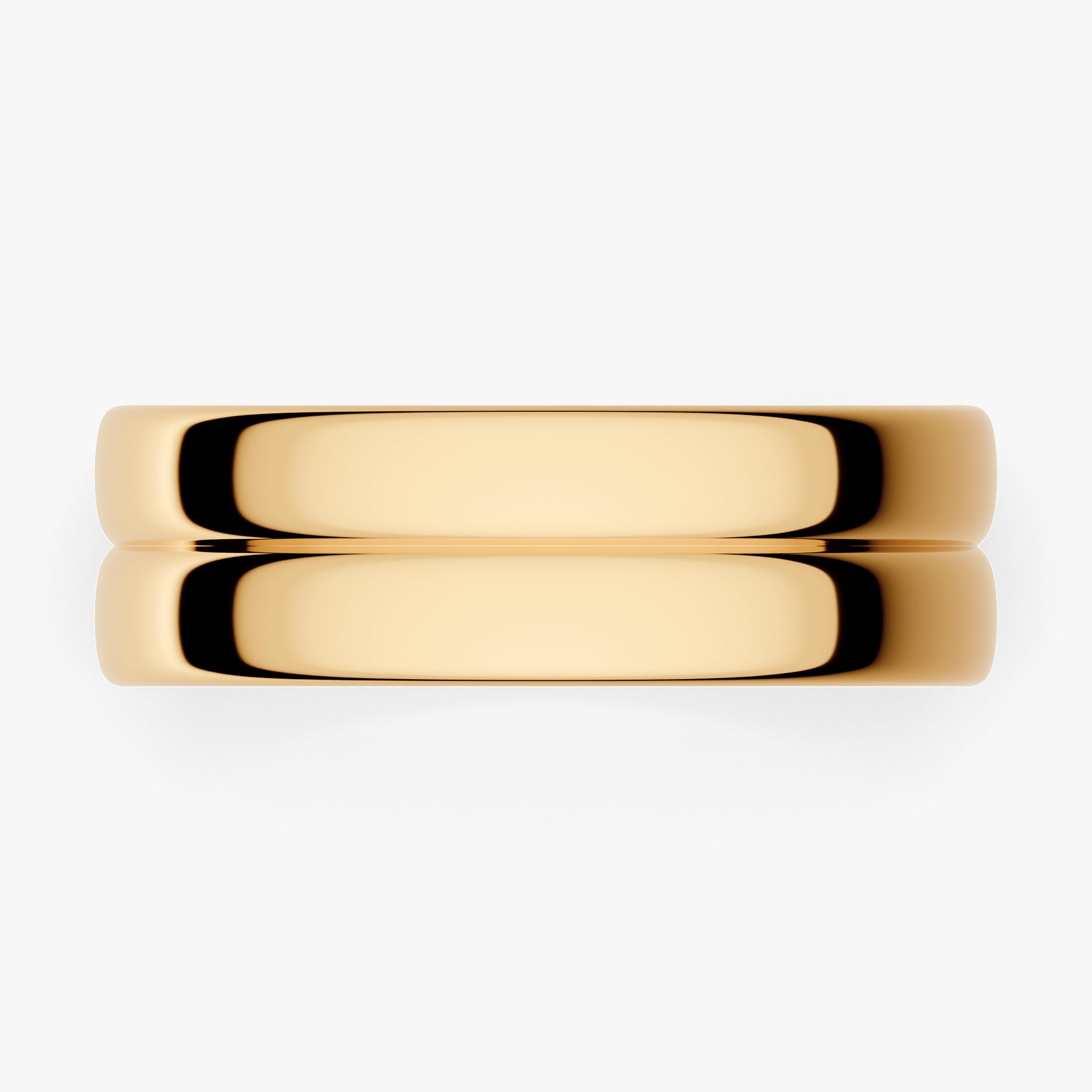 Obrączka ślubna Modern 1 z żółtego złota 6mm