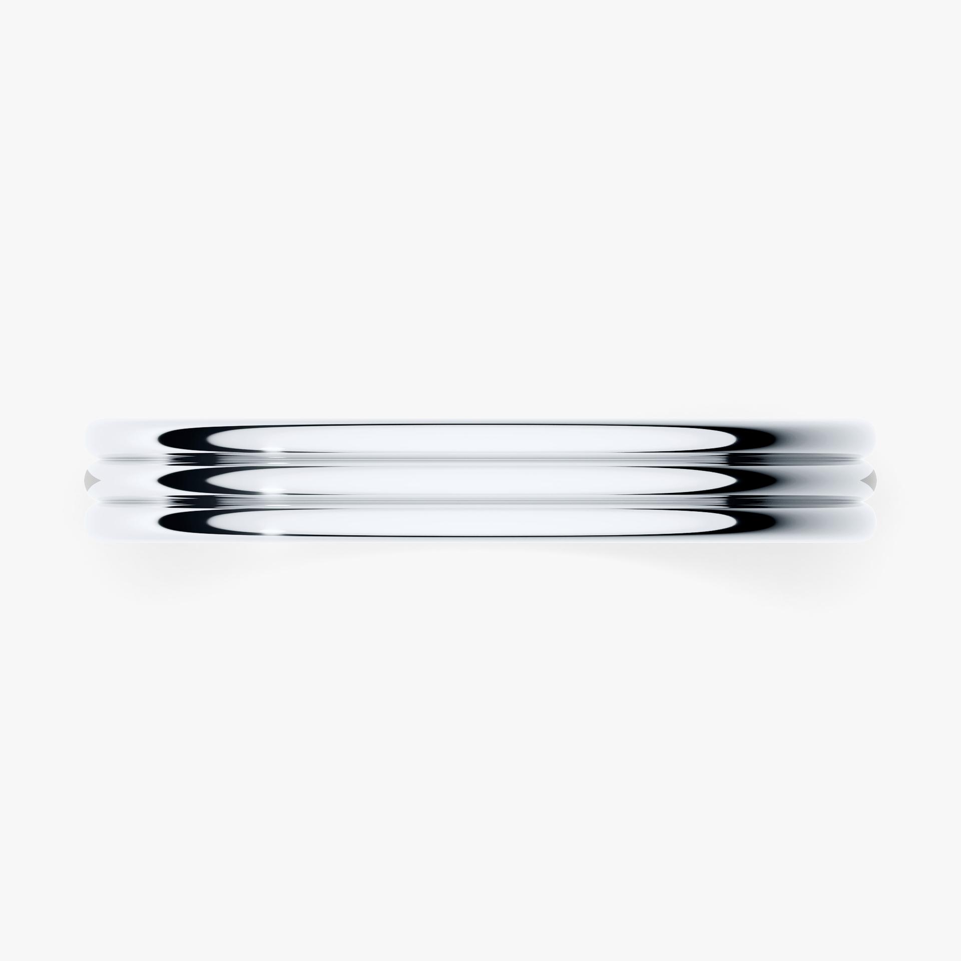 Obraczka slubna modern three 3 mm z bialego zlota 02