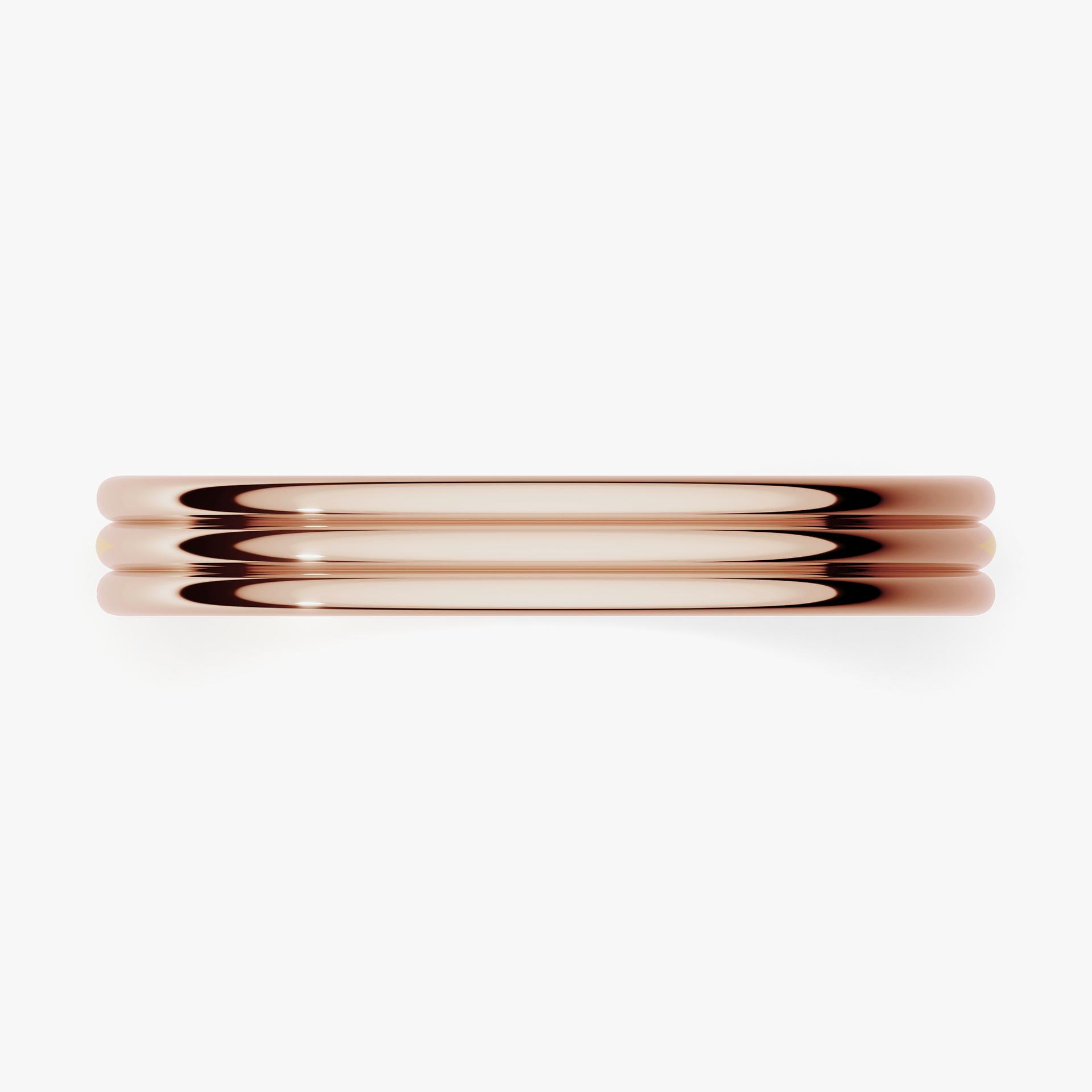Obrączka ślubna Modern 2 z różowego złota 3mm