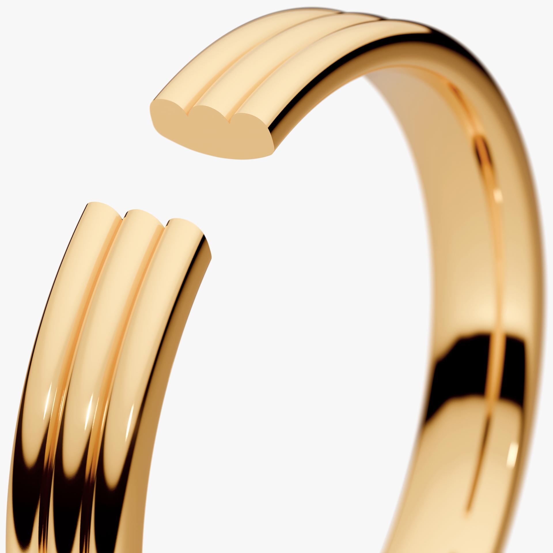 Obraczka slubna modern three 3 mm z zoltego zlota 03