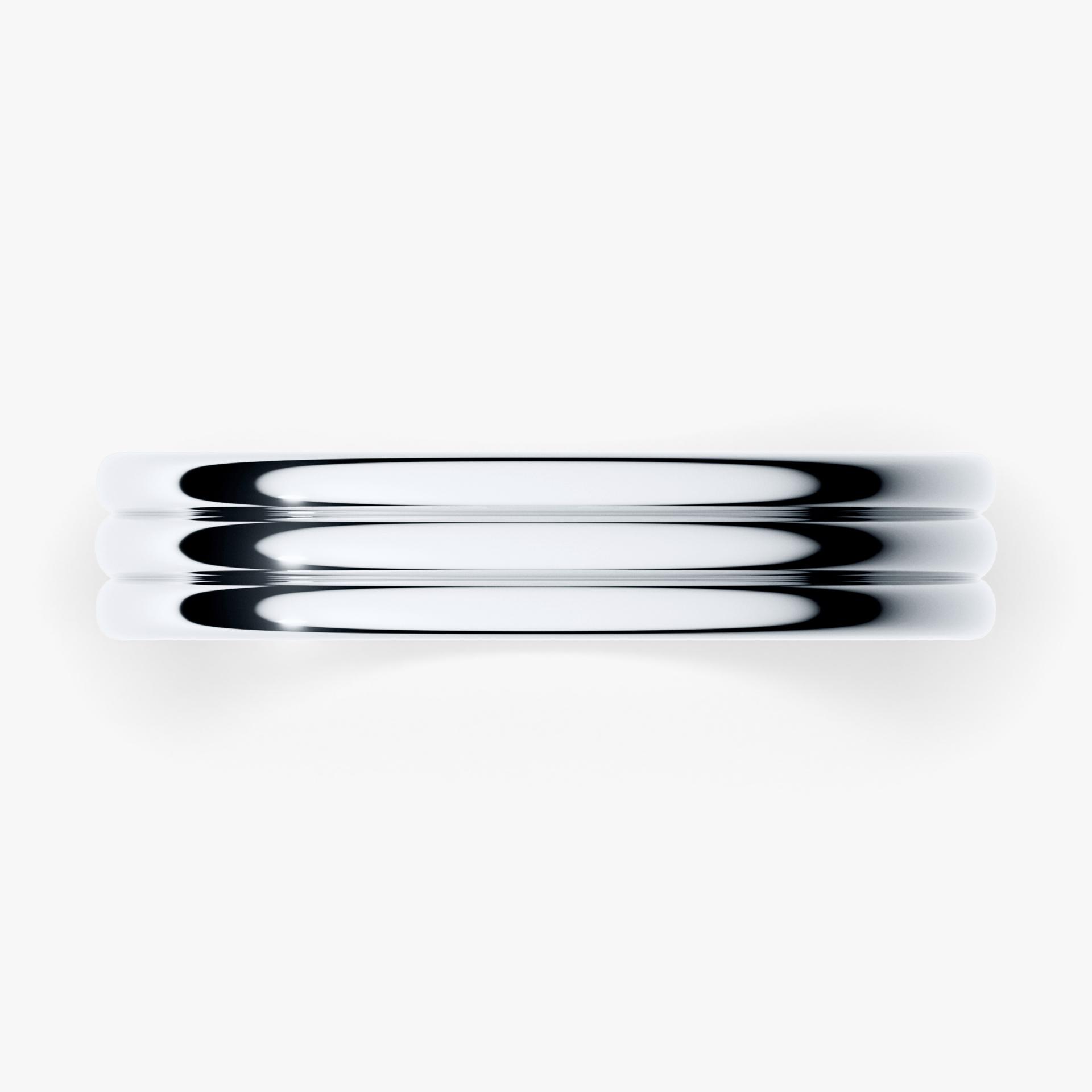 Obrączka ślubna Modern 2 z białego złota 4mm