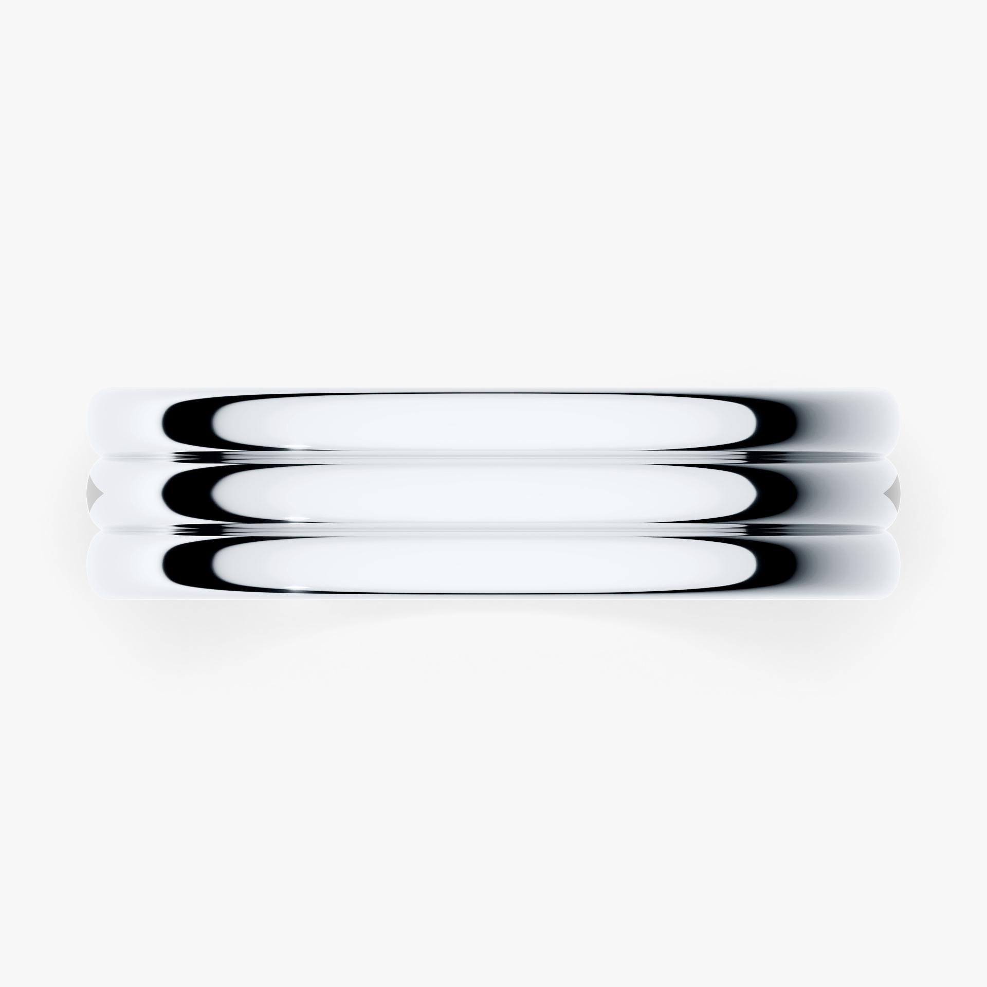 Obraczka slubna modern three 5 mm z bialego zlota 02