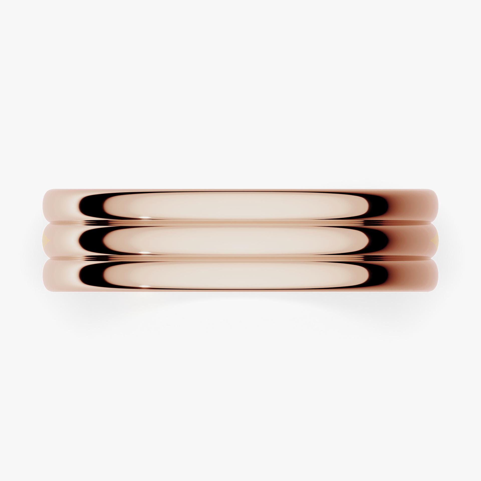 Obrączka ślubna Modern 2 z różowego złota 5mm