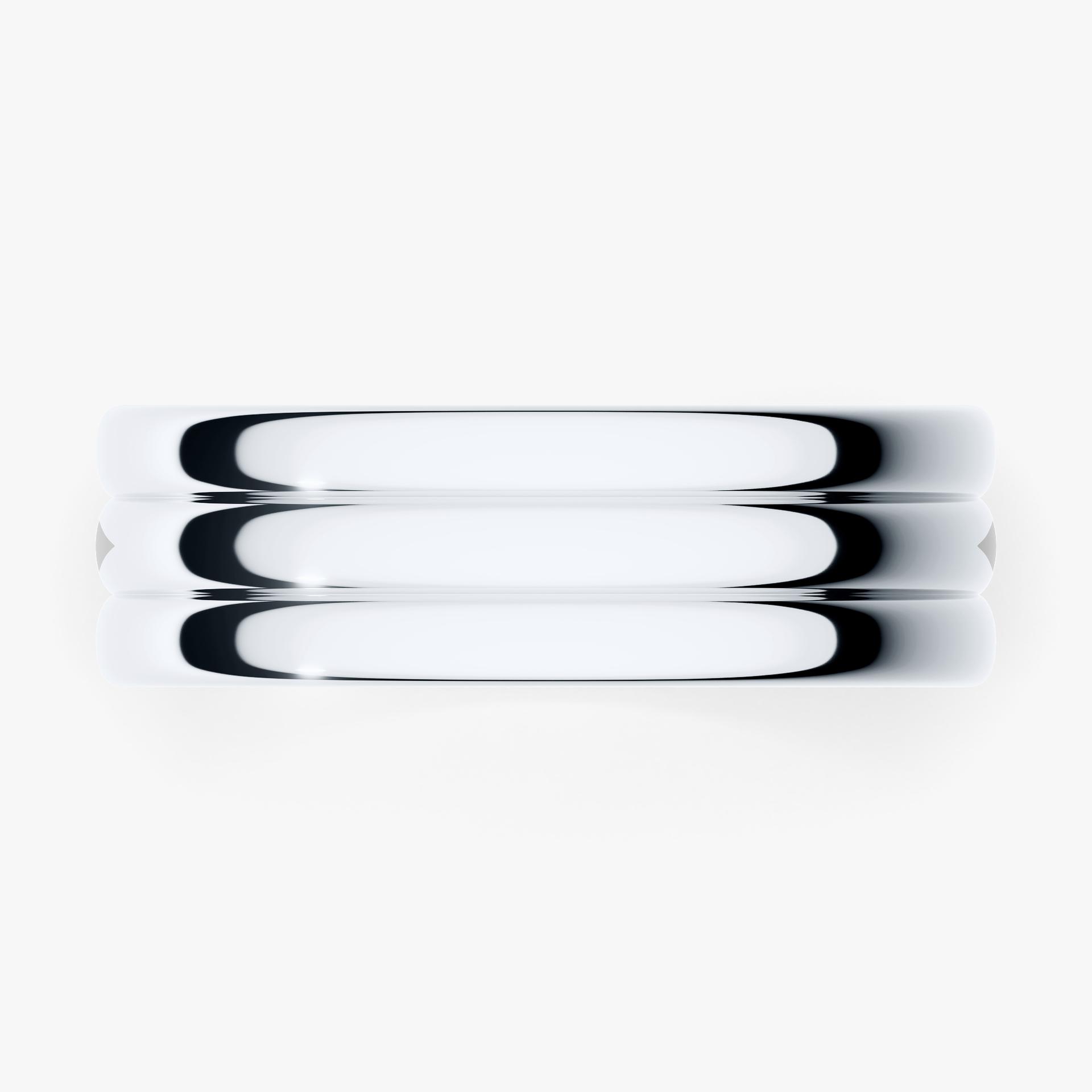 Obrączka ślubna Modern 2 z białego złota 6mm