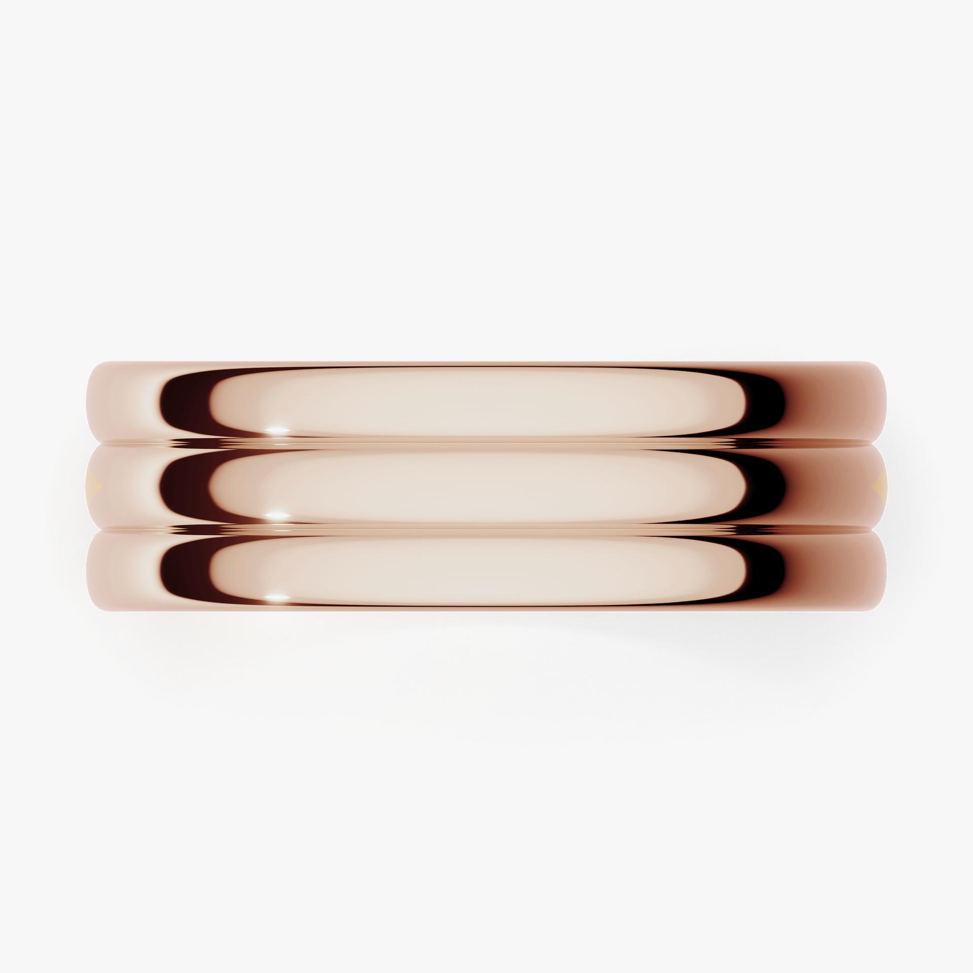 Obraczka slubna modern three 6 mm z rozowego zlota 02